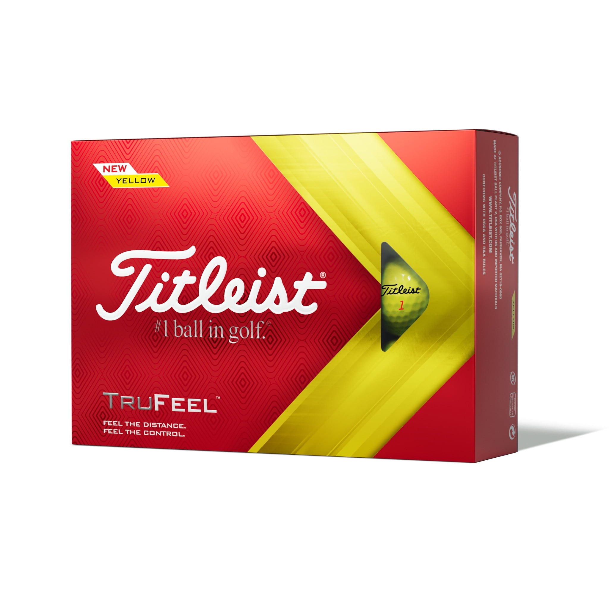 Titleist 2022 TruFeel Golf Balls, 12 Pack, White