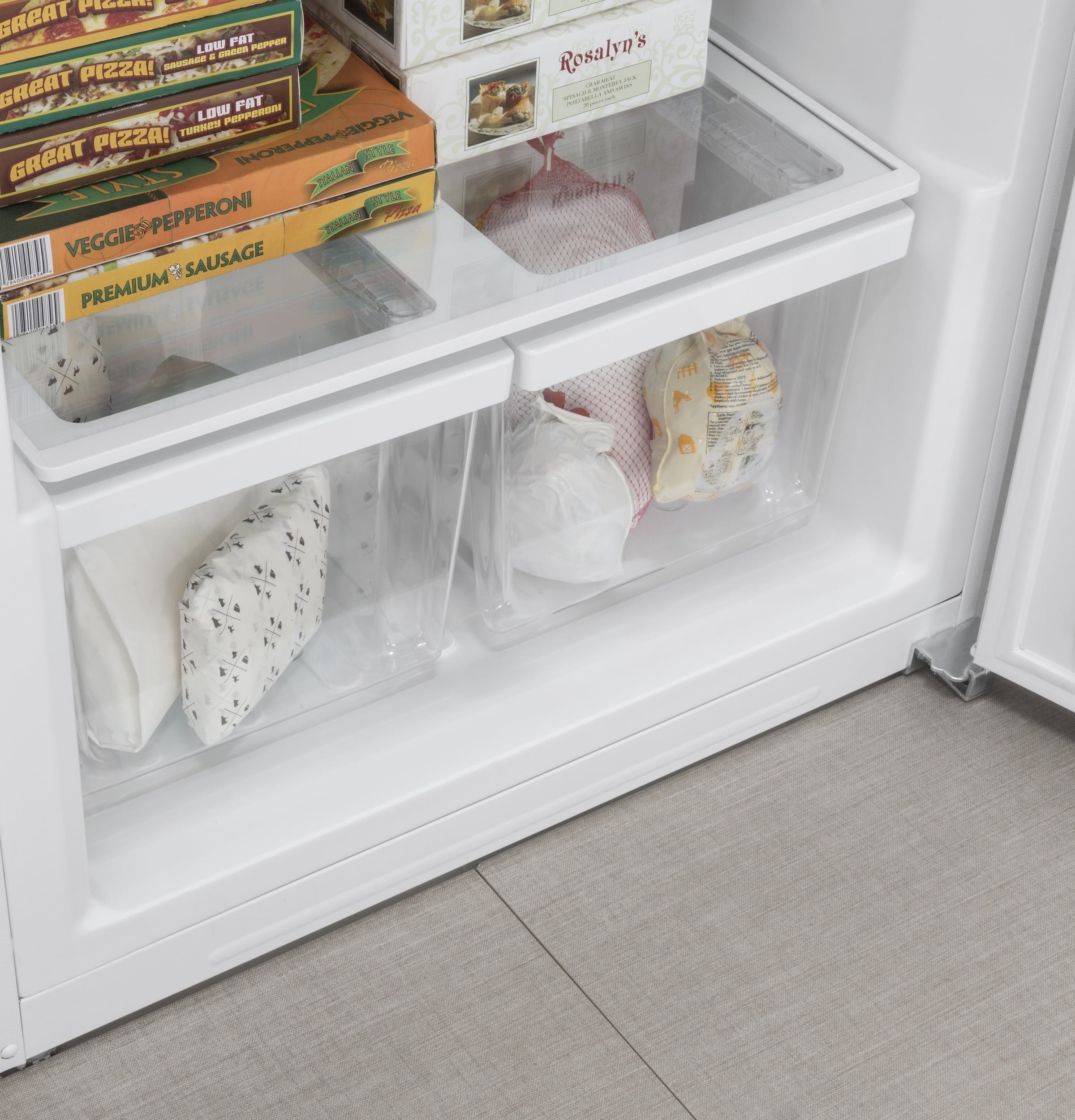 GE 33" Upright Freezer White - FUF21DLRWW