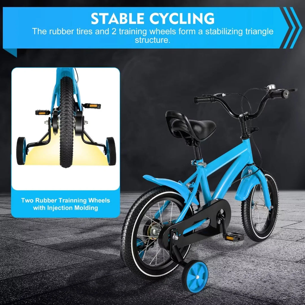 TFCFL 14 inch Kids Bike Bicycle Children Cycle Bikes Gift With With Safety Training Wheels