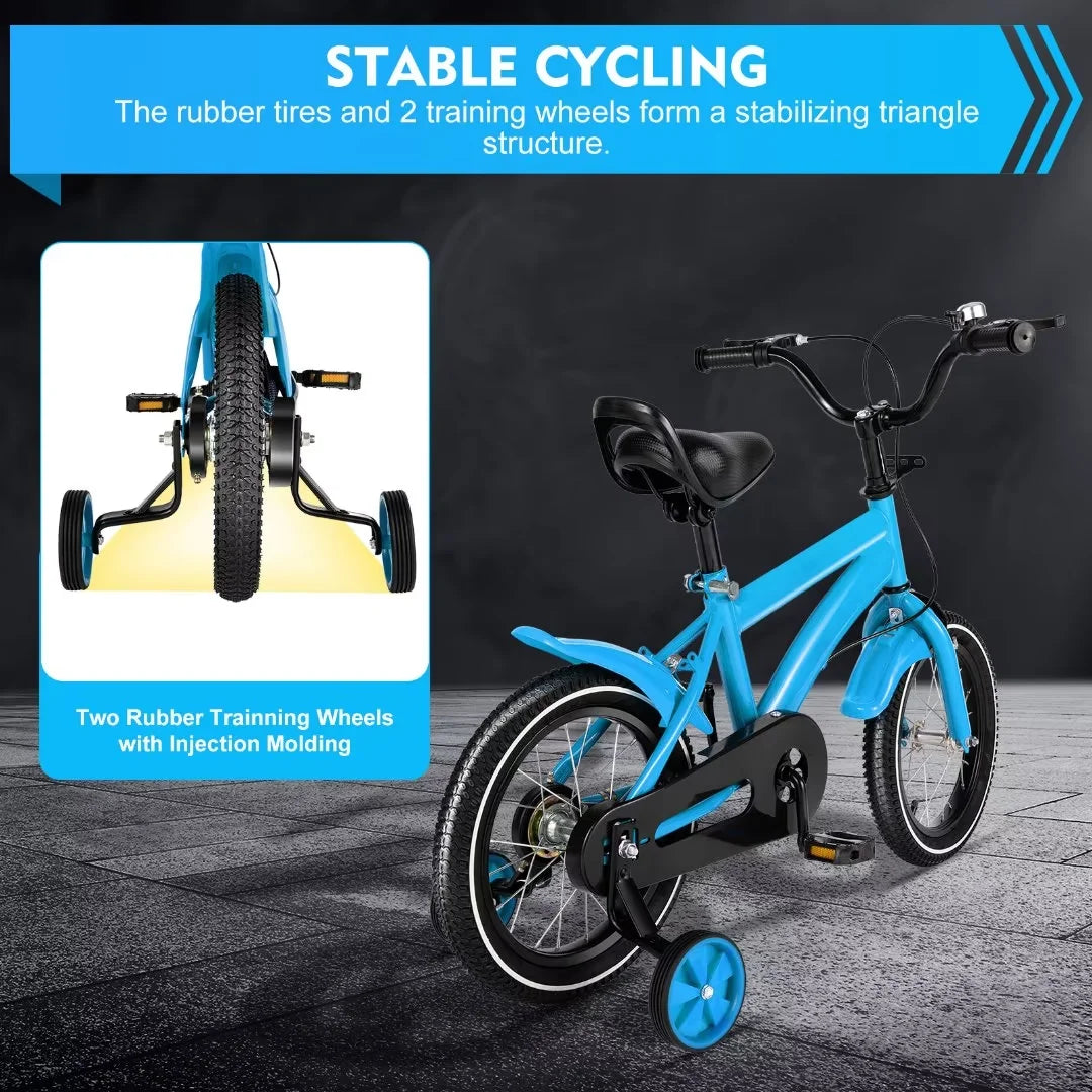 TFCFL 14 inch Kids Bike Bicycle Children Cycle Bikes Gift With With Safety Training Wheels