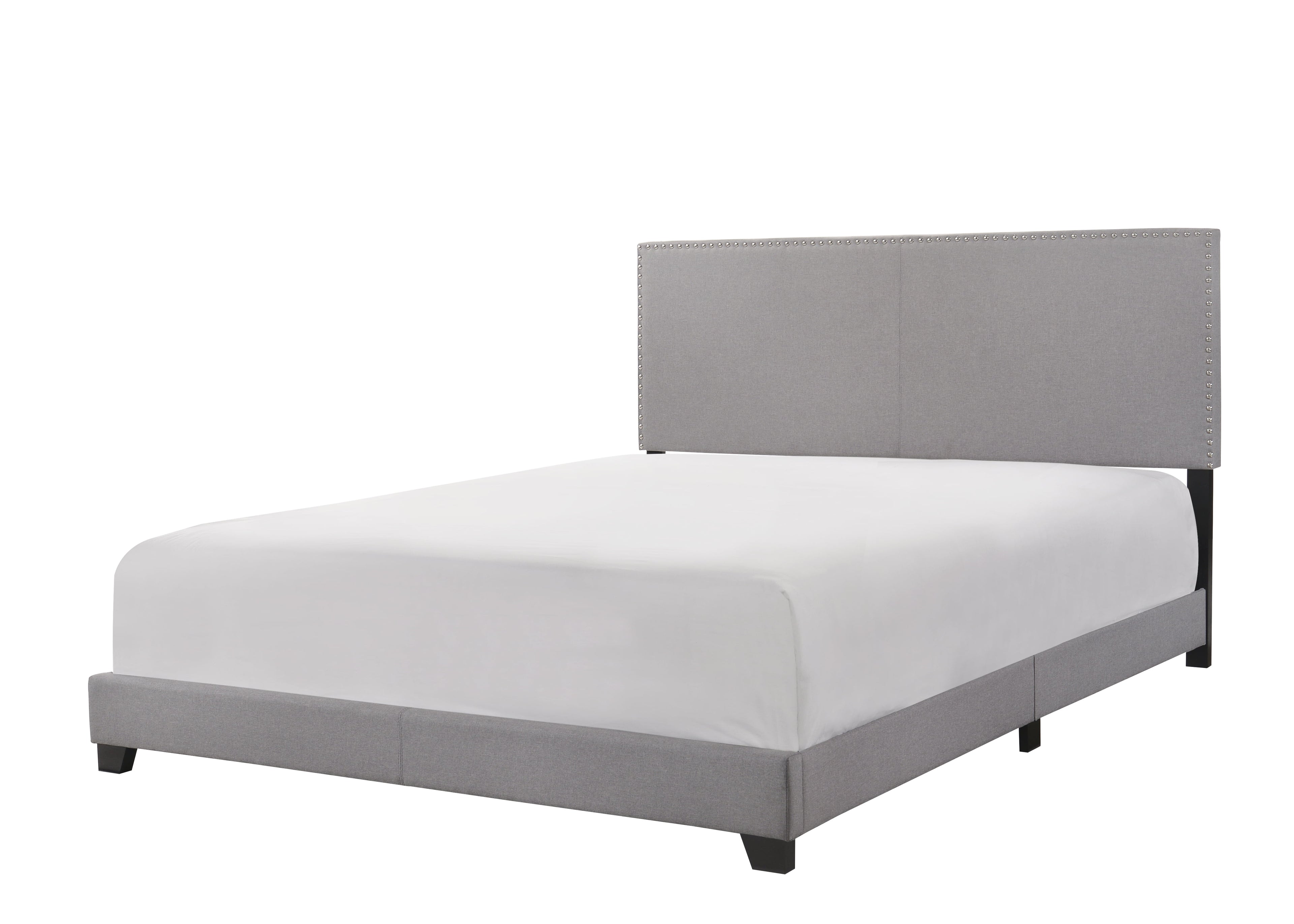 Crown Mark Erin Faux Leather Bed, Black, Queen