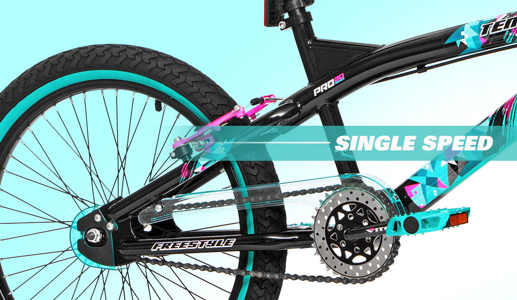 Kent Bicycles 20" Girl's Tempest Child Bicycles, Black/Aqua