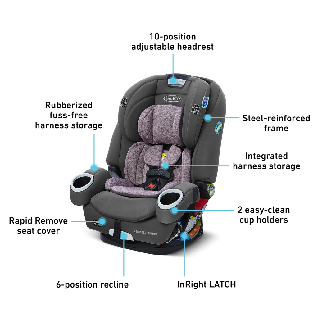 Graco 4Ever DLX SnugLock 4-in-1 Car Seat, Leila