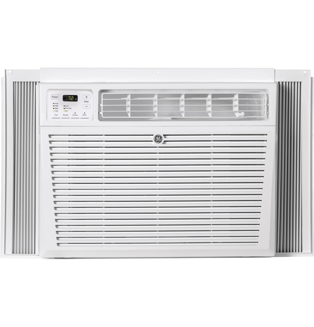 GE Appliances 8,000 BTU 115-Volt Smart Window Air Conditioner with Remote, AEN08LZ, Black