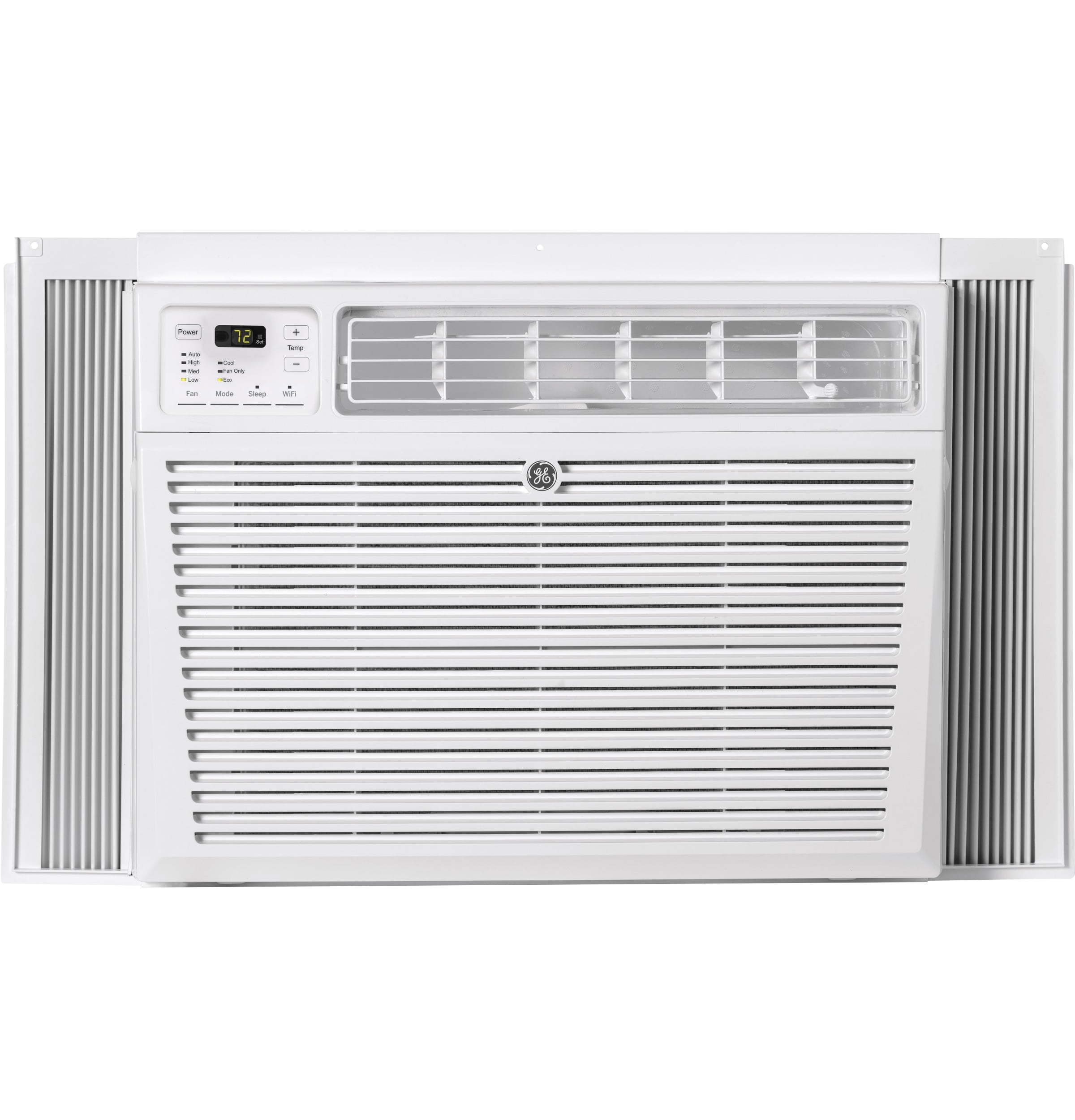GE Appliances 8,000 BTU 115-Volt Smart Window Air Conditioner with Remote, AEN08LZ, Black