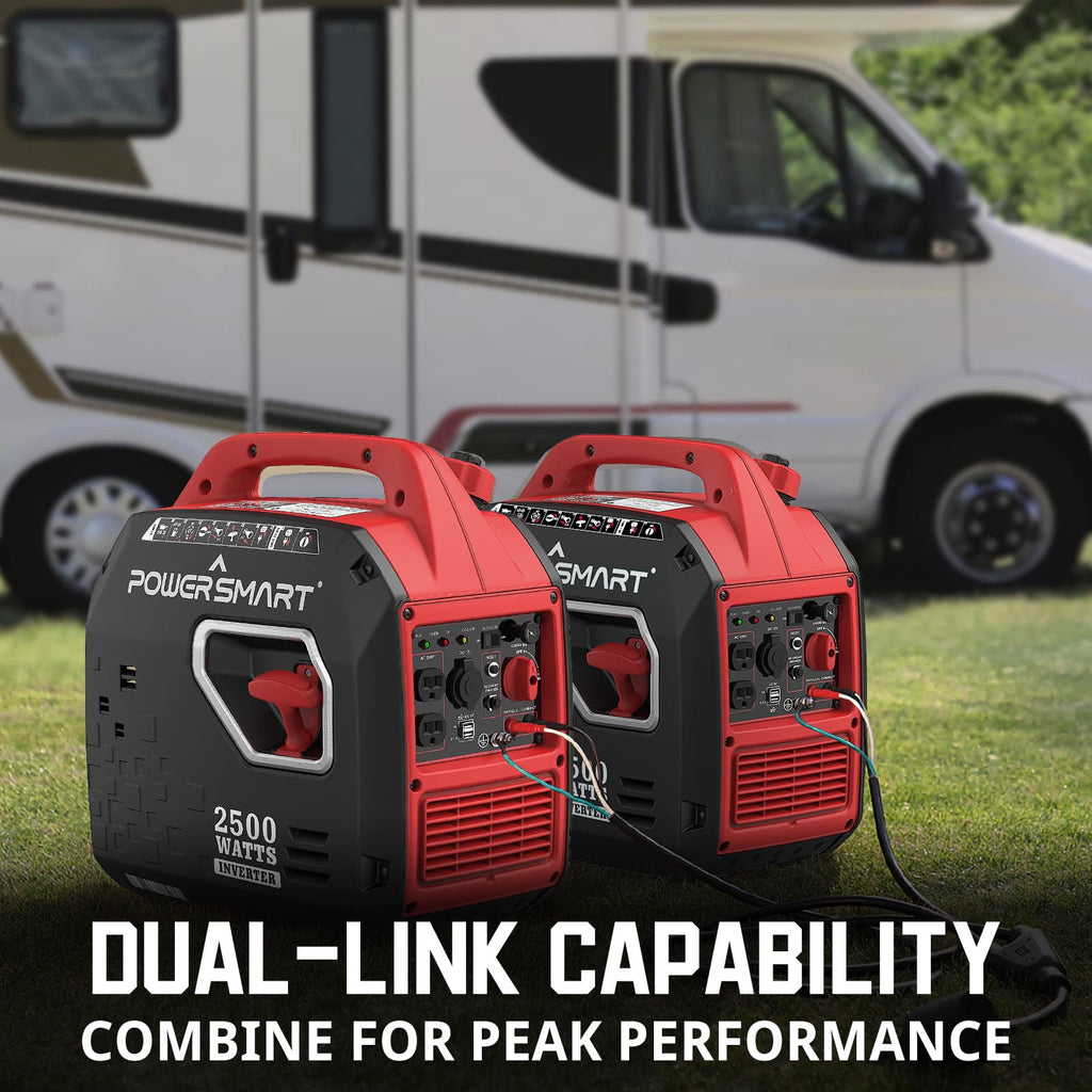 PowerSmart 2500W Portable Inverter Gas Generator for Home Use Outdoors Camping