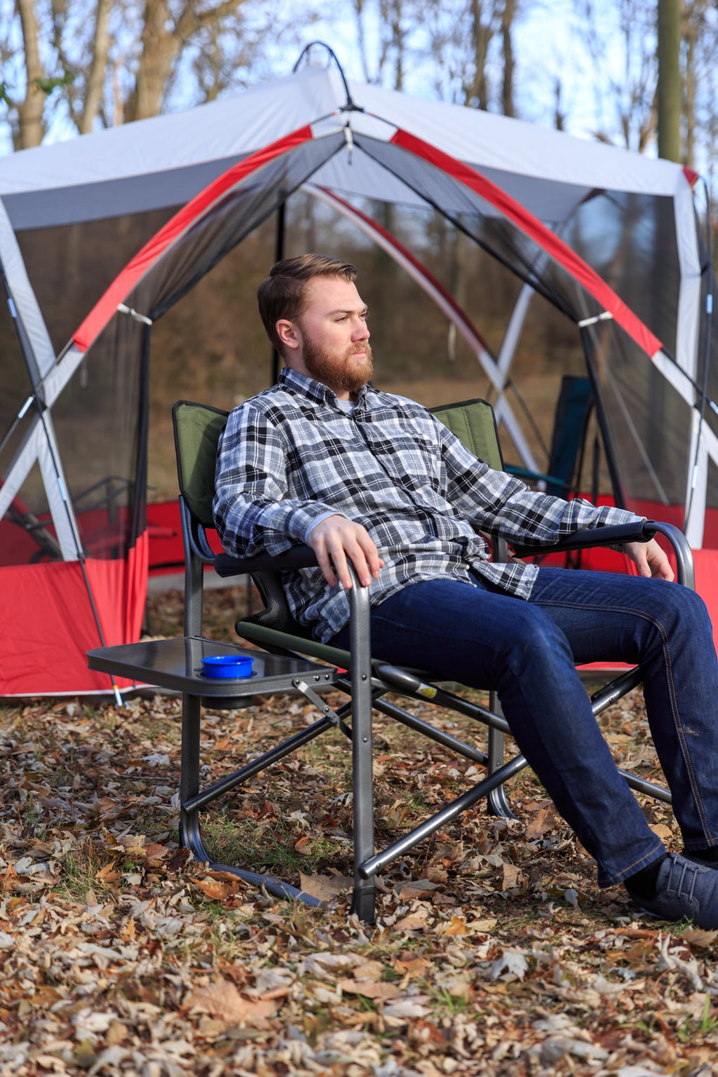 Ozark Trail Camping Director Chair XXL, Red, Adult, 10lbs