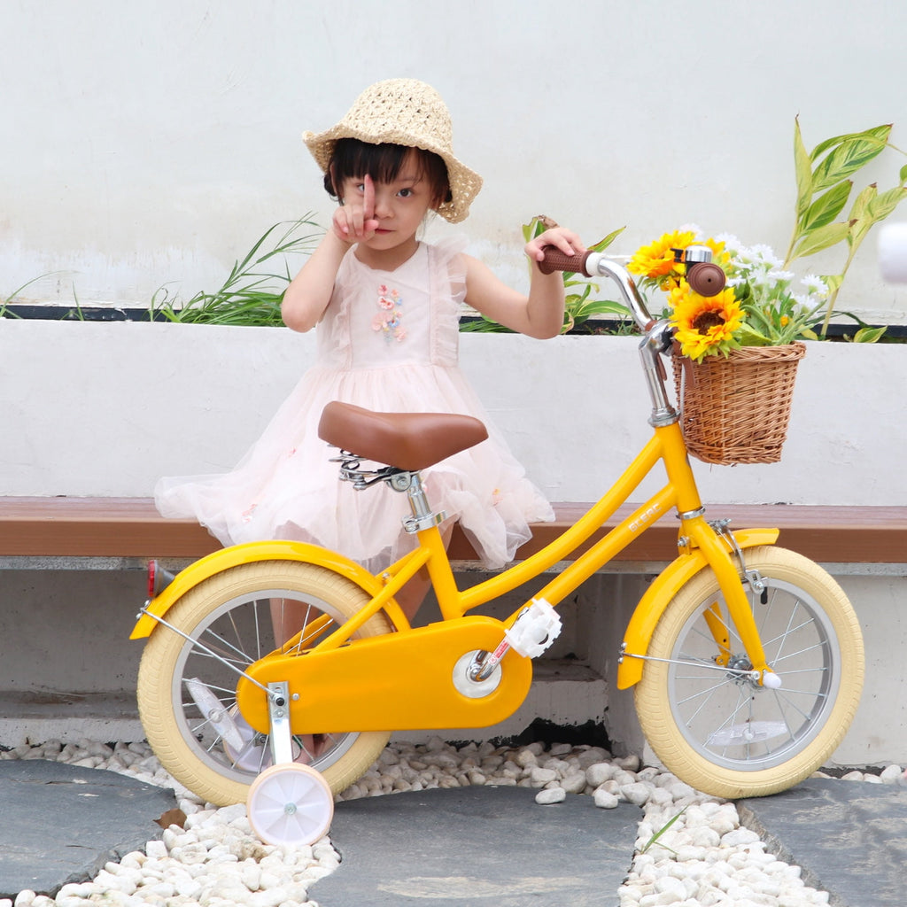 Glerc Little Molly 14 inch Kids Girls Bike for 3-5 Years Old Little Child,Yellow