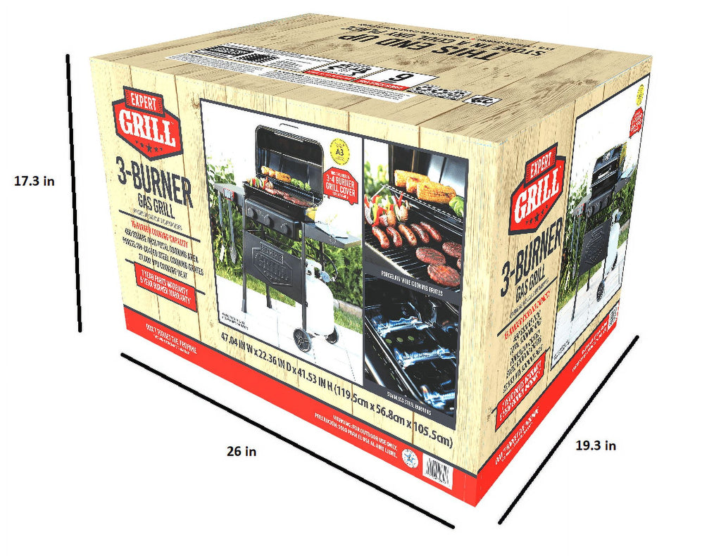 Expert Grill 3 Burner Propane Gas Grill