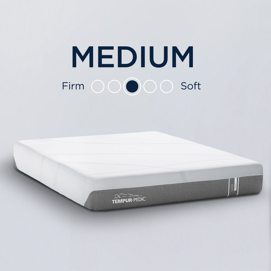 Tempur-Pedic Cloud Medium Memory Foam Bed in a Box, Queen Size