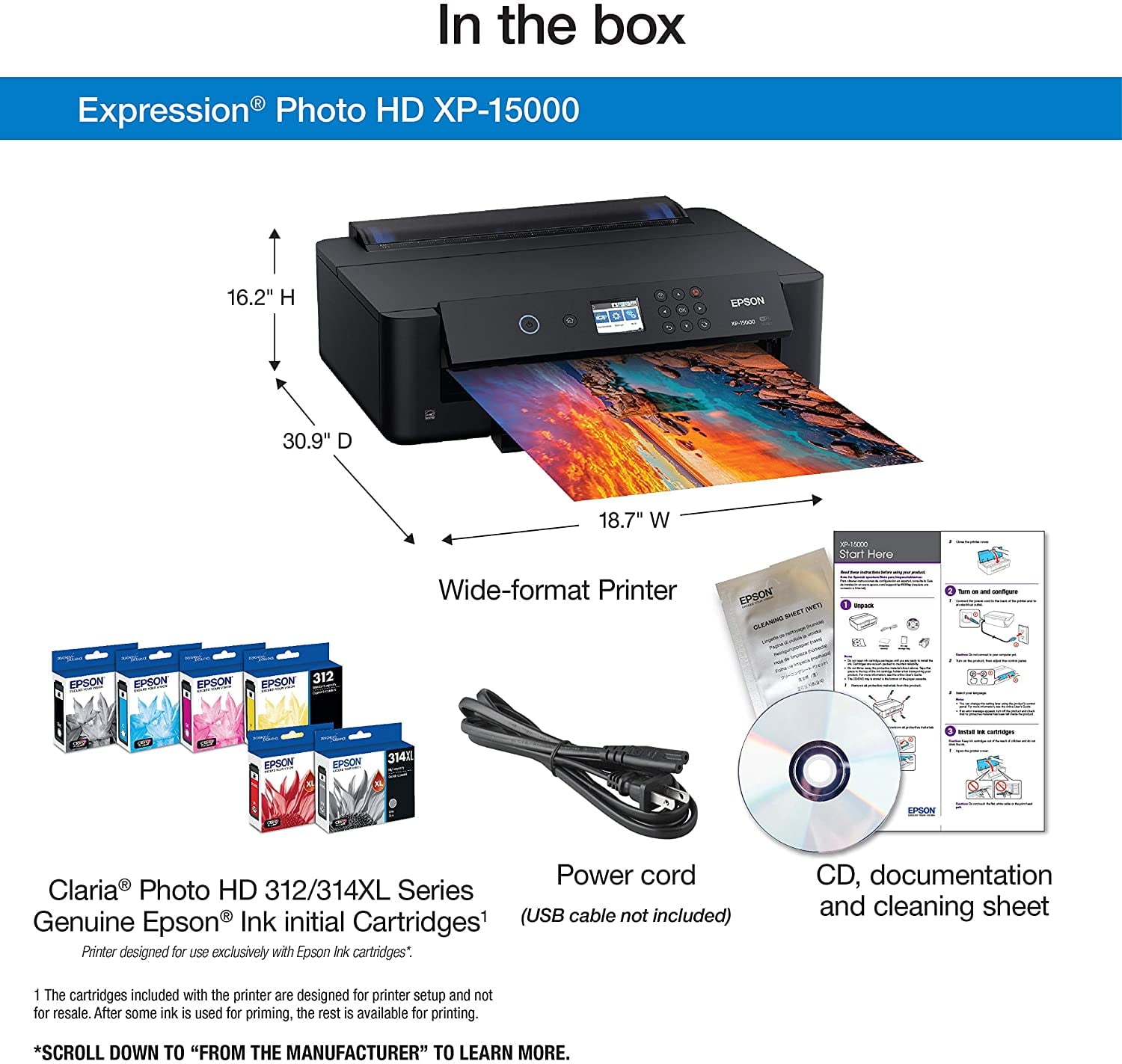 Epson Expression Photo HD XP-15000 Wireless Color Wide-Format Printer