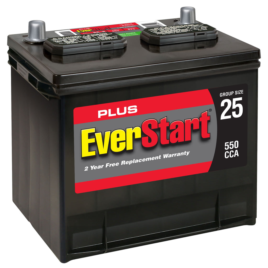 EverStart Plus Lead Acid Automotive Battery, Group Size 25-3 (12 Volt/550 CCA)