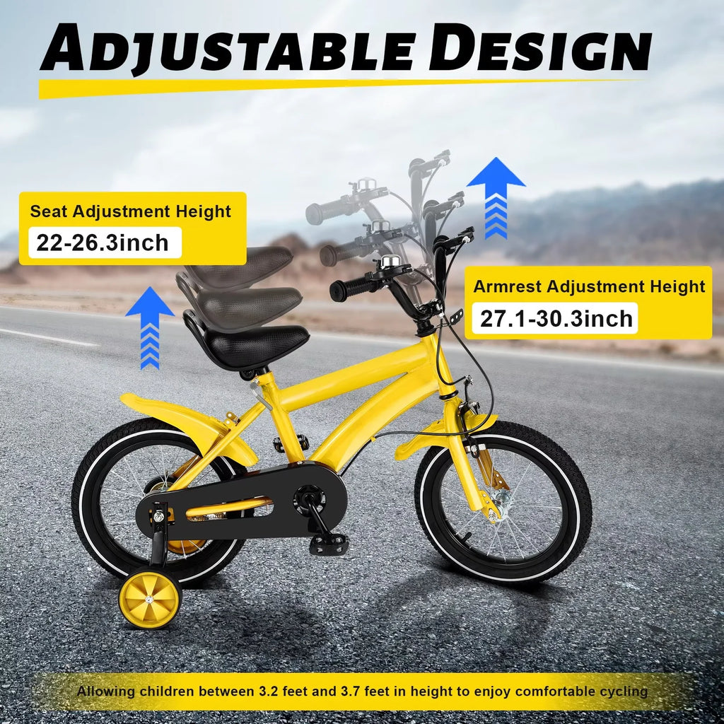 TFCFL 14 inch Kids Bike Bicycle Children Cycle Bikes Gift With With Safety Training Wheels