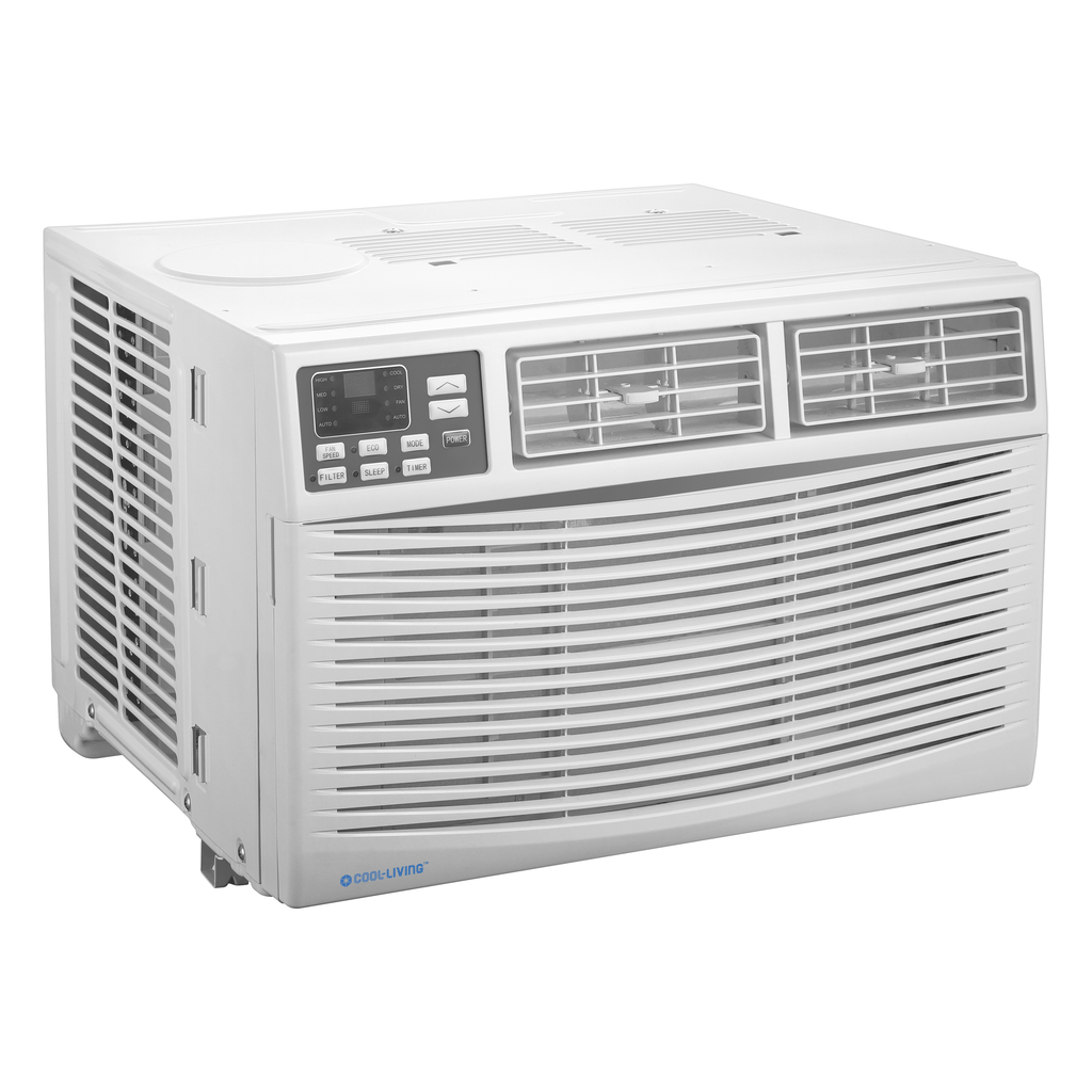 Cool-Living 12,000 BTU 115-Volt Window Air Conditioner with Digital Display and Remote, White