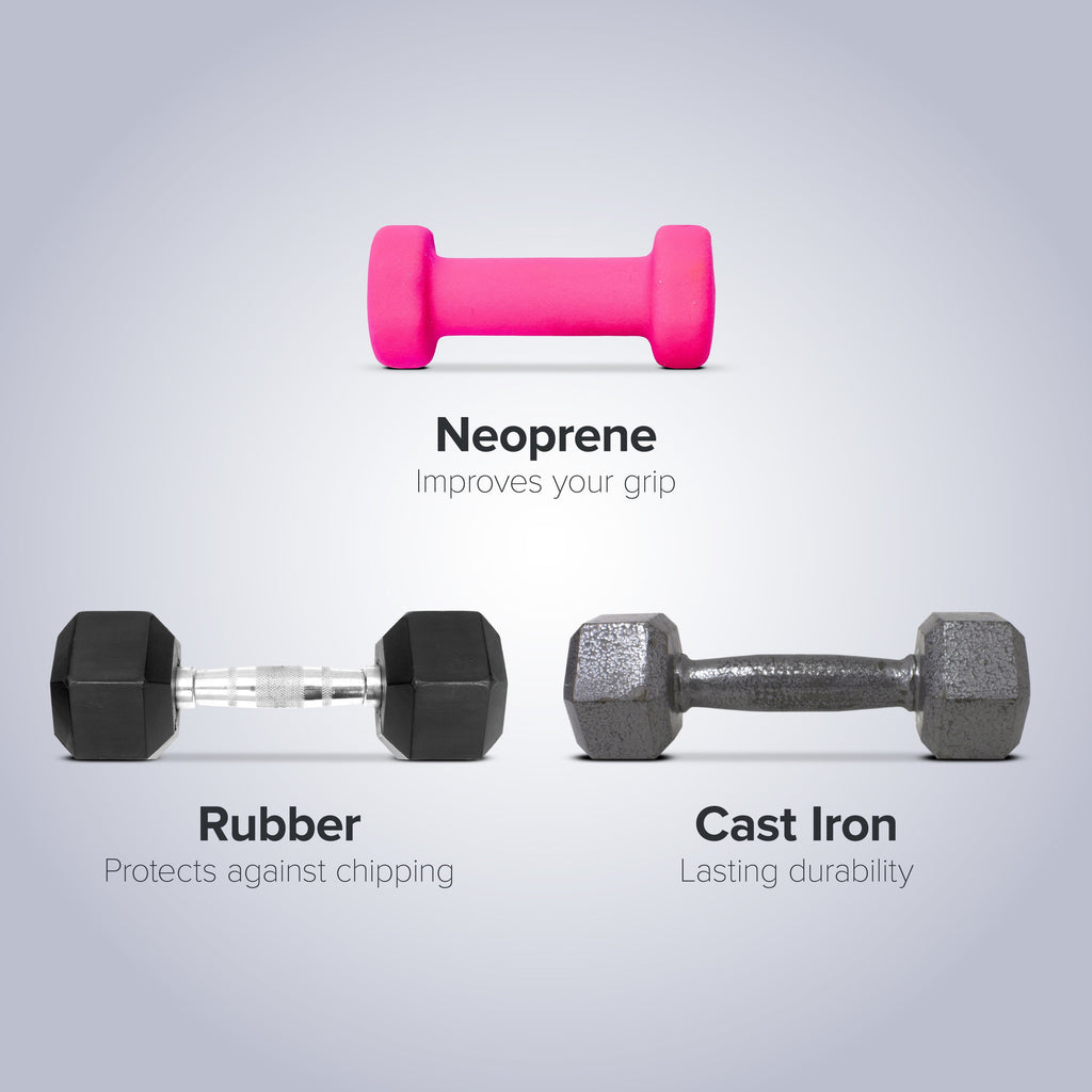 Weider, 25lb Rubber Hex Dumbbell, Single