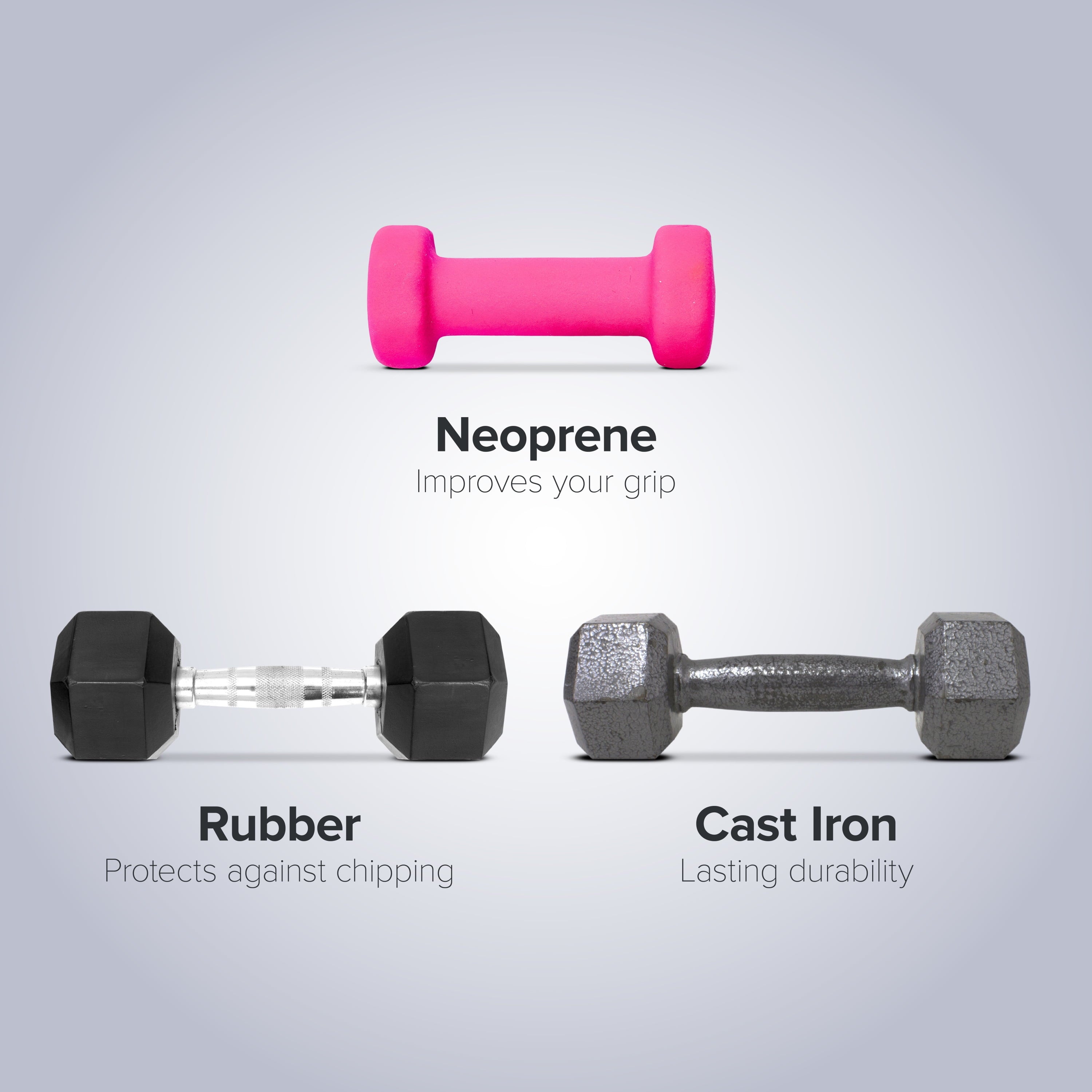 Weider, 25lb Rubber Hex Dumbbell, Single