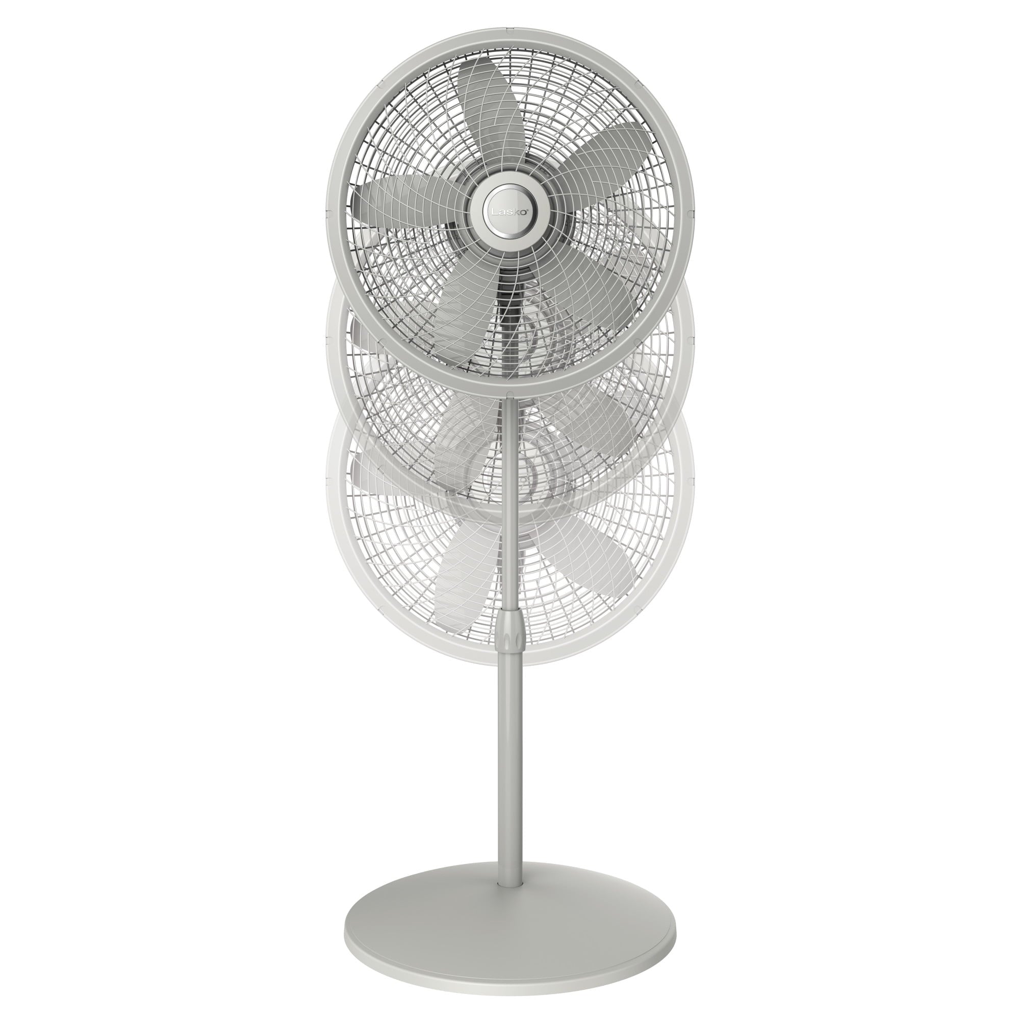 Lasko Cyclone 18" Adjustable Large Room Pedestal Fan, 3 Speeds, 54.5" H, Gray, S18902, New