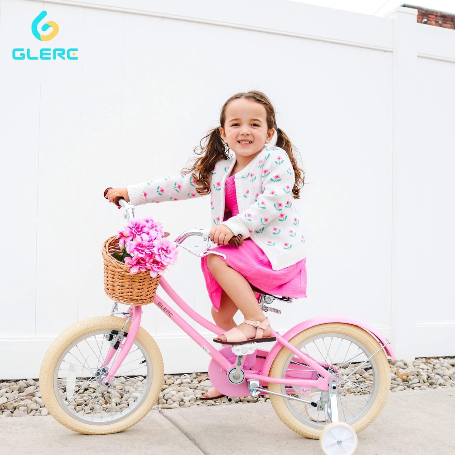 Glerc Little Molly 14 inch Kids Girls Bike for 3-5 Years Old Little Child,Yellow