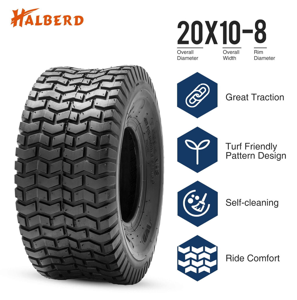 20x10.00-8 Lawn Mower Tires 4PR Heavy Duty 20x10x8 Garden Tractor Tubeless