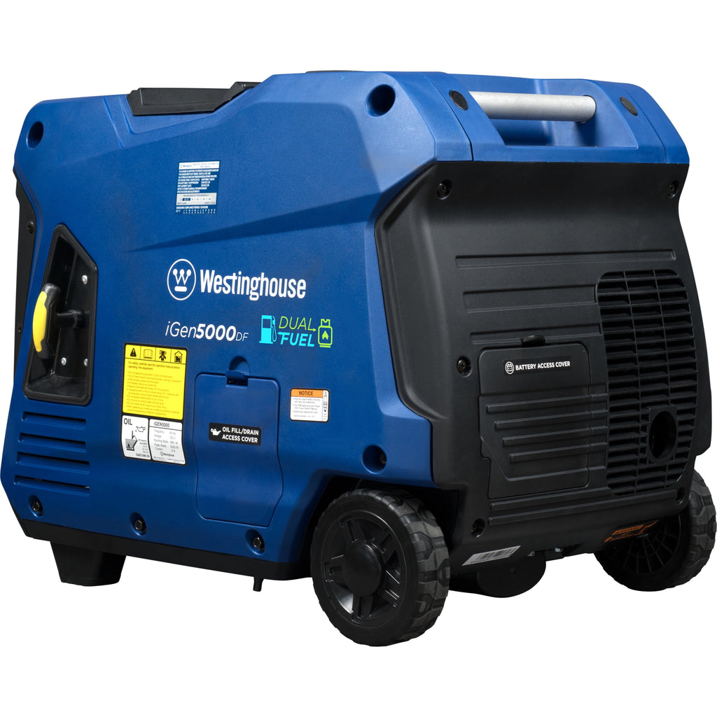 Westinghouse 5000 Peak Watt Electric Start Dual Fuel Portable Inverter Generator with RV Outlet