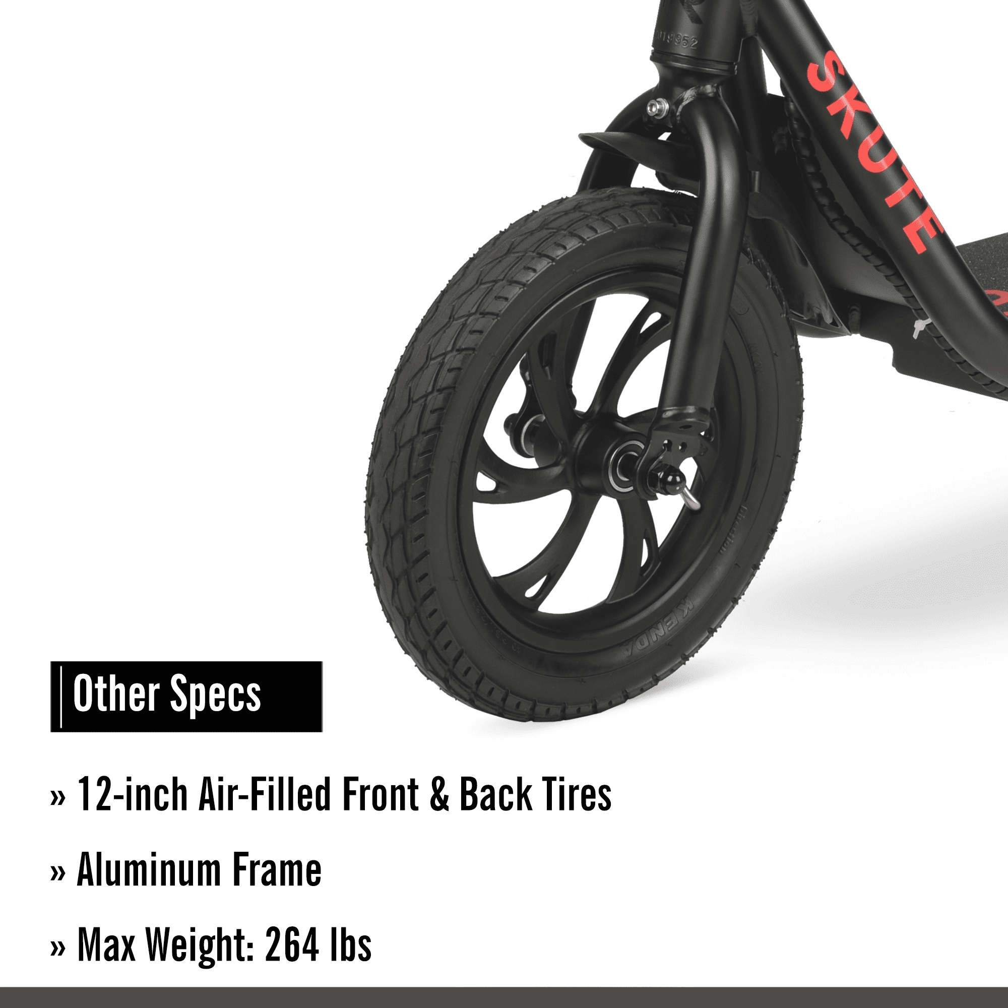 Hyper 36V Skute Commute 12" Seated Electric Scooter with Basket, 250W Motor, 13 Years+, Max Speed 15mph