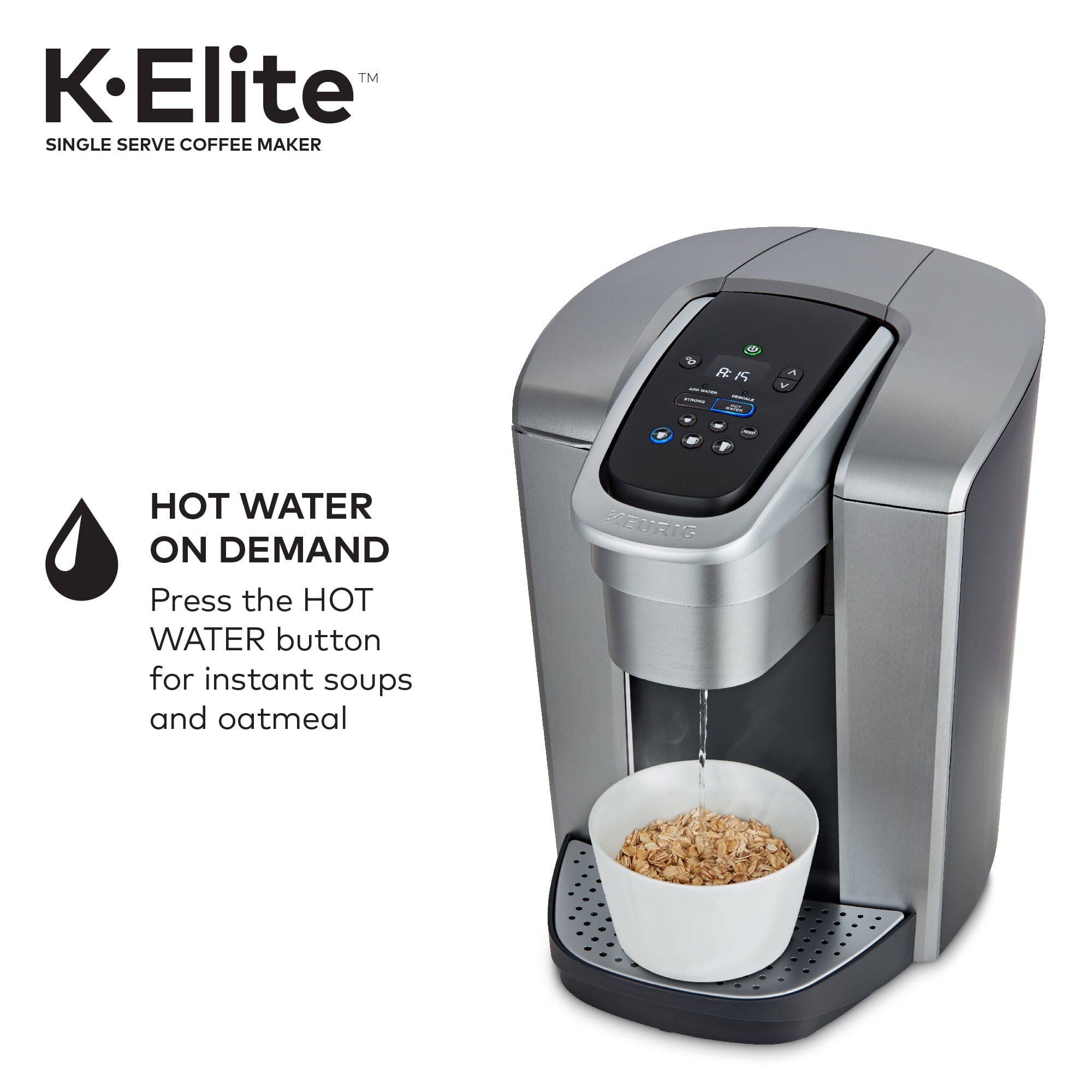 Keurig K-Elite Single-Serve K-Cup Pod Coffee Maker, Brushed Slate