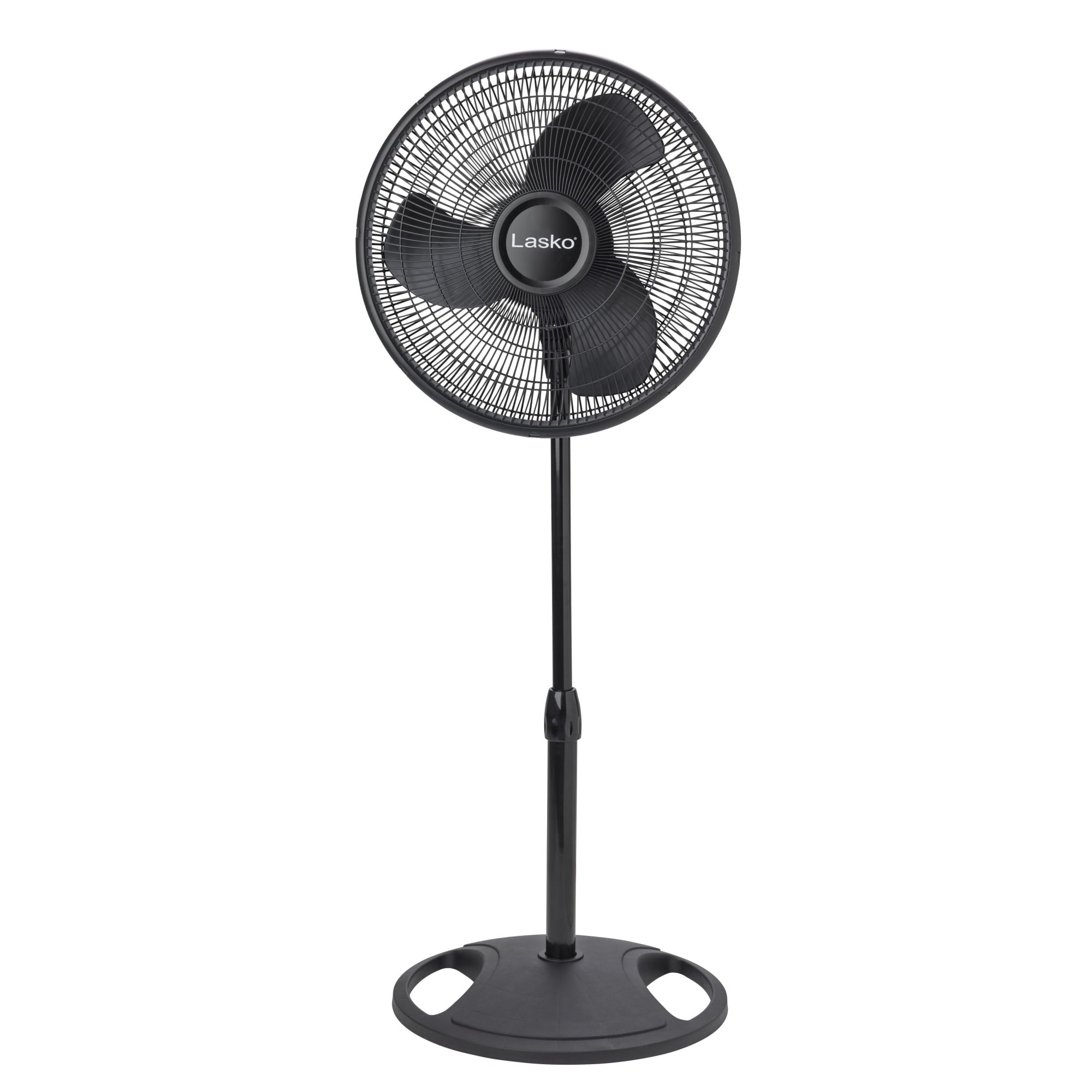 Lasko 16" Oscillating Adjustable Pedestal Fan with 3-Speeds, 47" H, Black, S16500, New