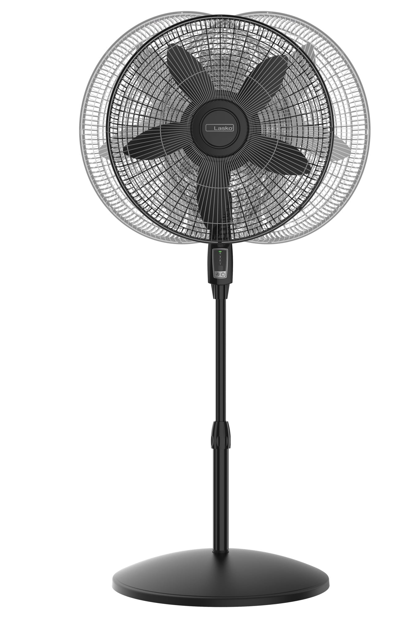 Lasko Cyclone Max 18", 23 ft/s High-Velocity Pedestal Fan, Remote, 53" H, Black, S18605, New