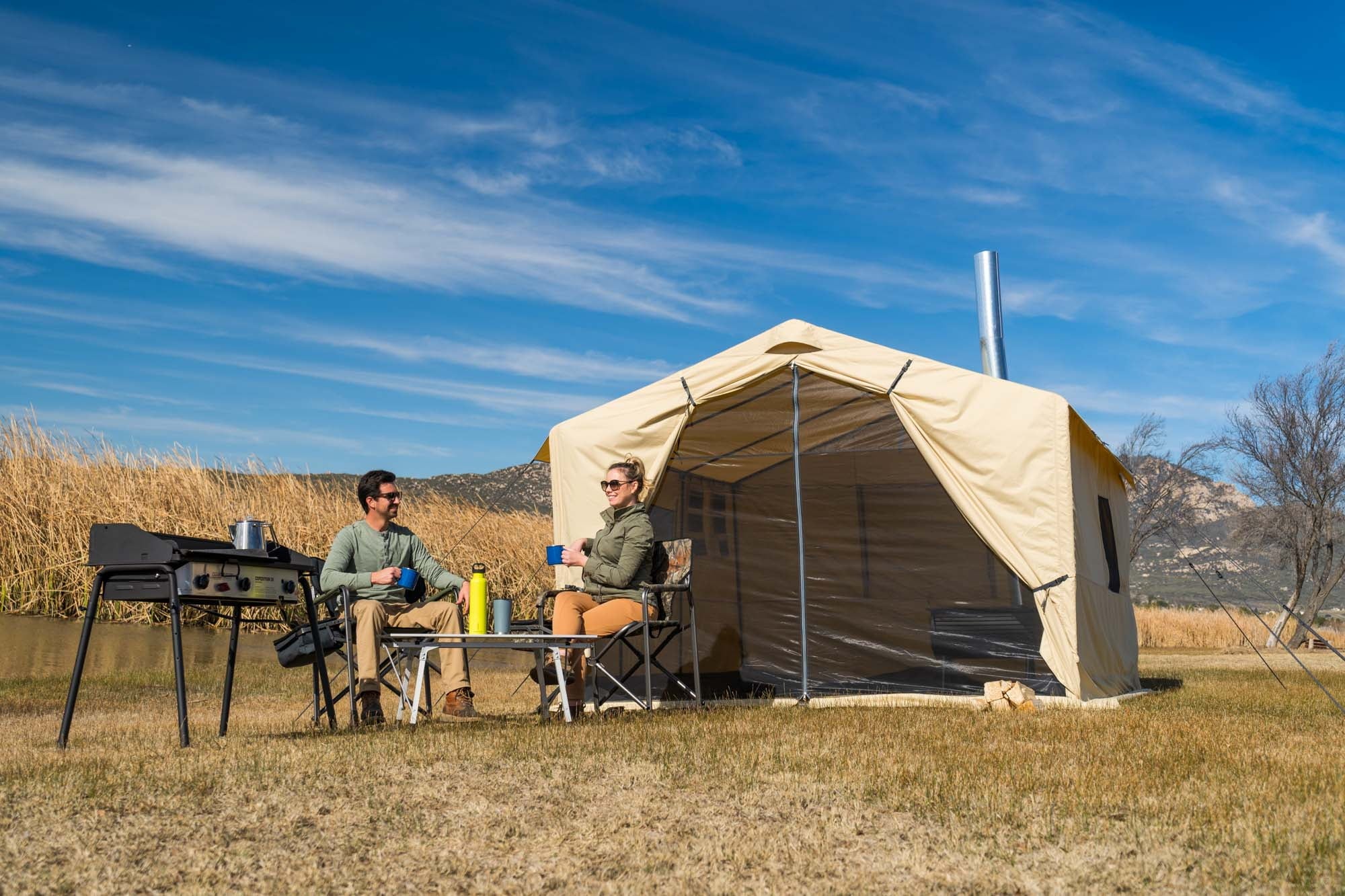Ozark Trail 6-Person North Fork 12' x 10' Outdoor Wall Tent, with Stove Jack
