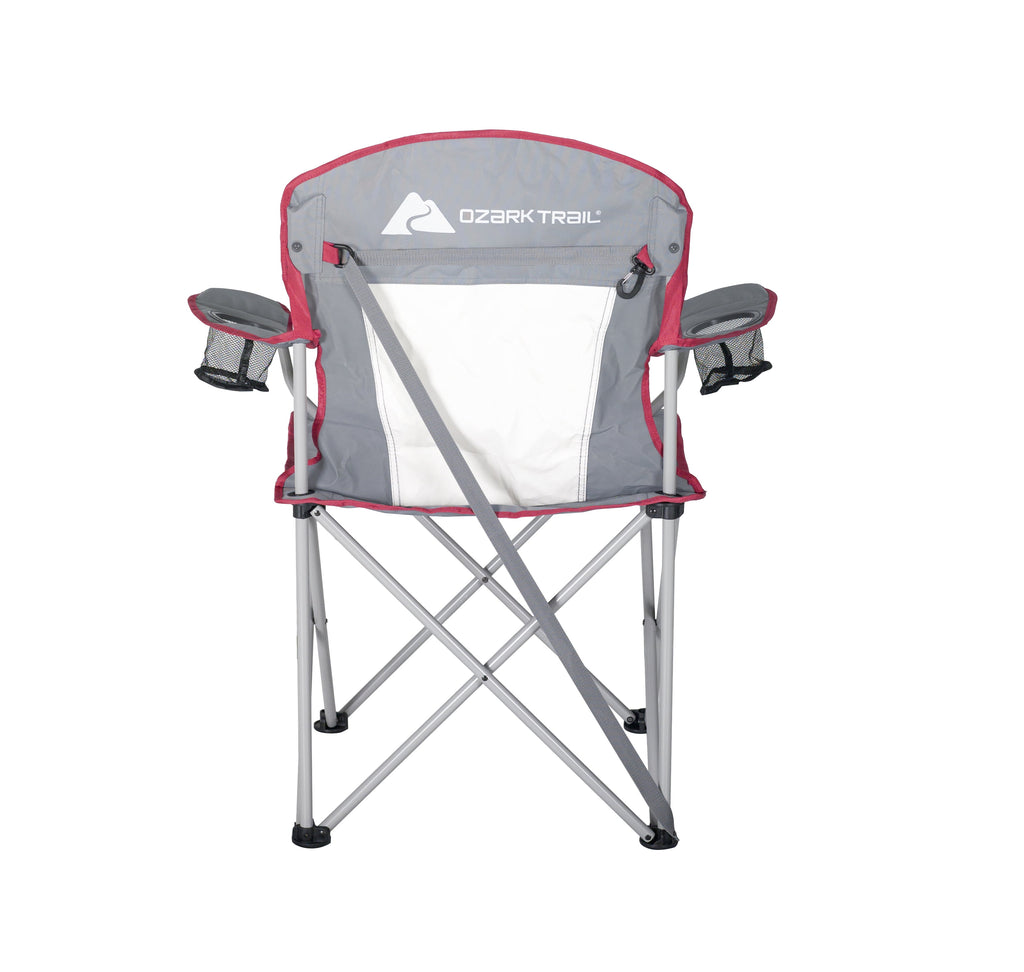 Ozark Trail, Adult Oversized Quad Chair, 9.2lbs, off White & Gray