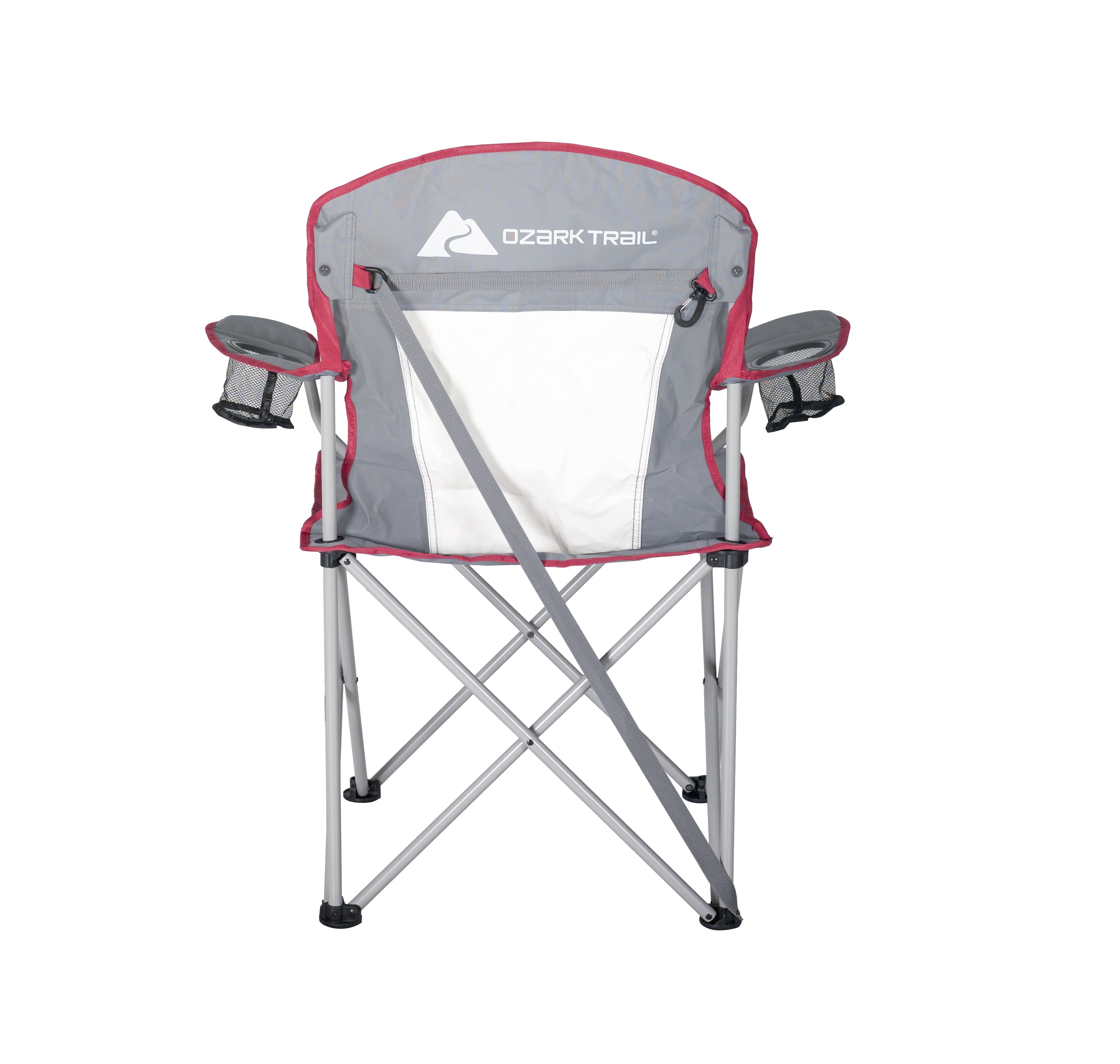 Ozark Trail, Adult Oversized Quad Chair, 9.2lbs, off White & Gray