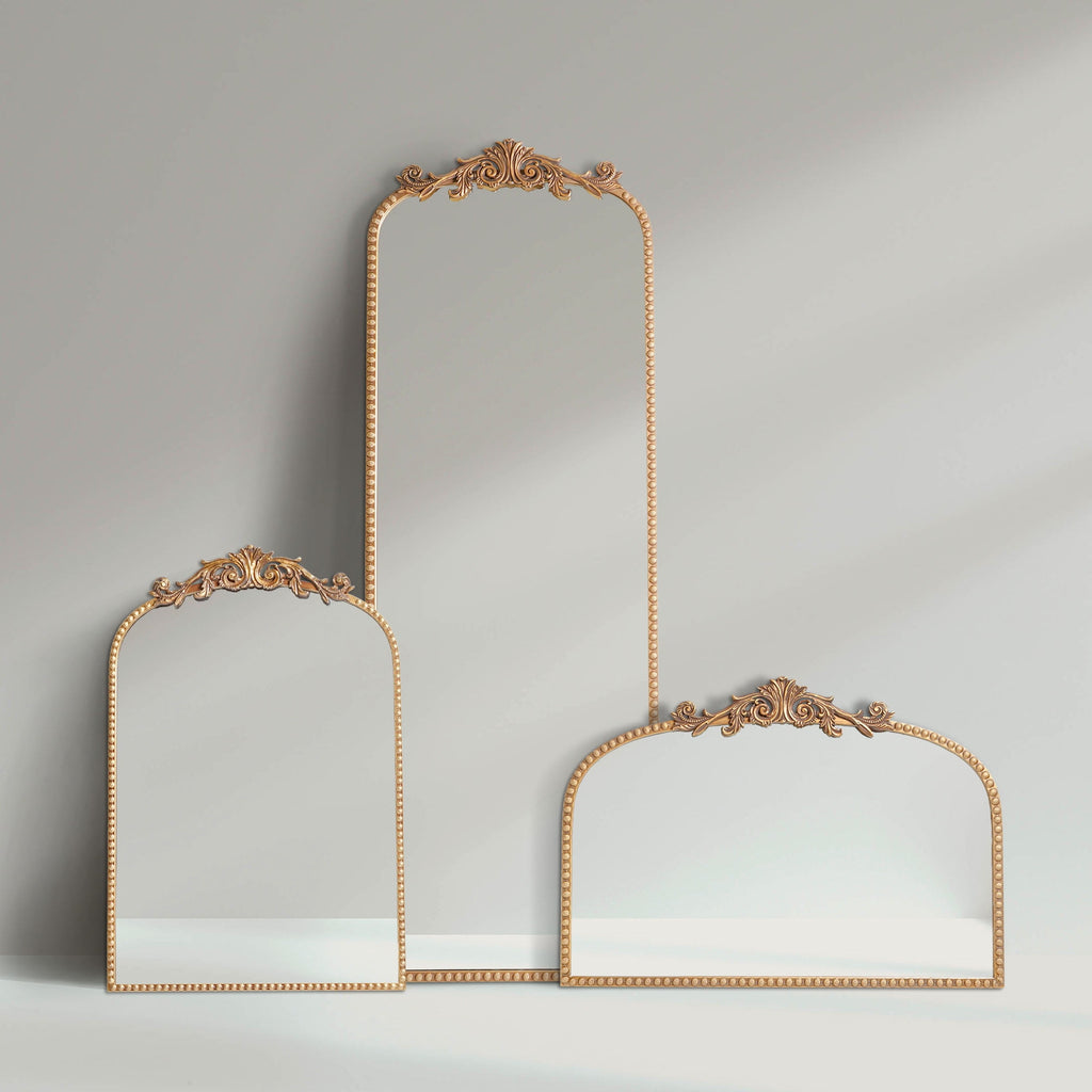 Better Homes & Gardens 20" x 30" Filigree Arch Metal Wall Mirror Decor in Gold
