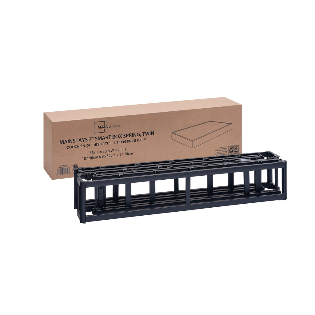 Mainstays 7" Easy Assembly Smart Box Spring, Twin