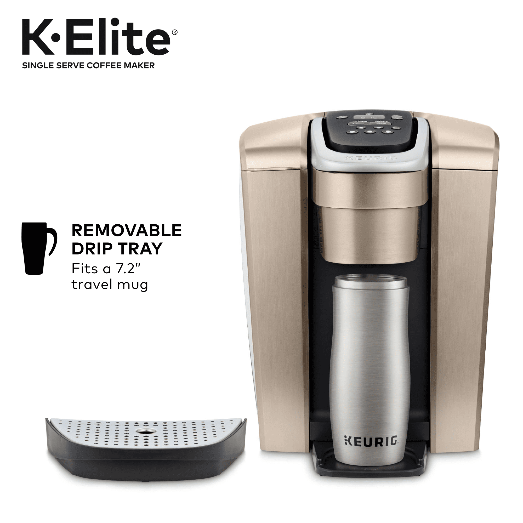 Keurig K-Elite Single-Serve K-Cup Pod Coffee Maker, Brushed Slate