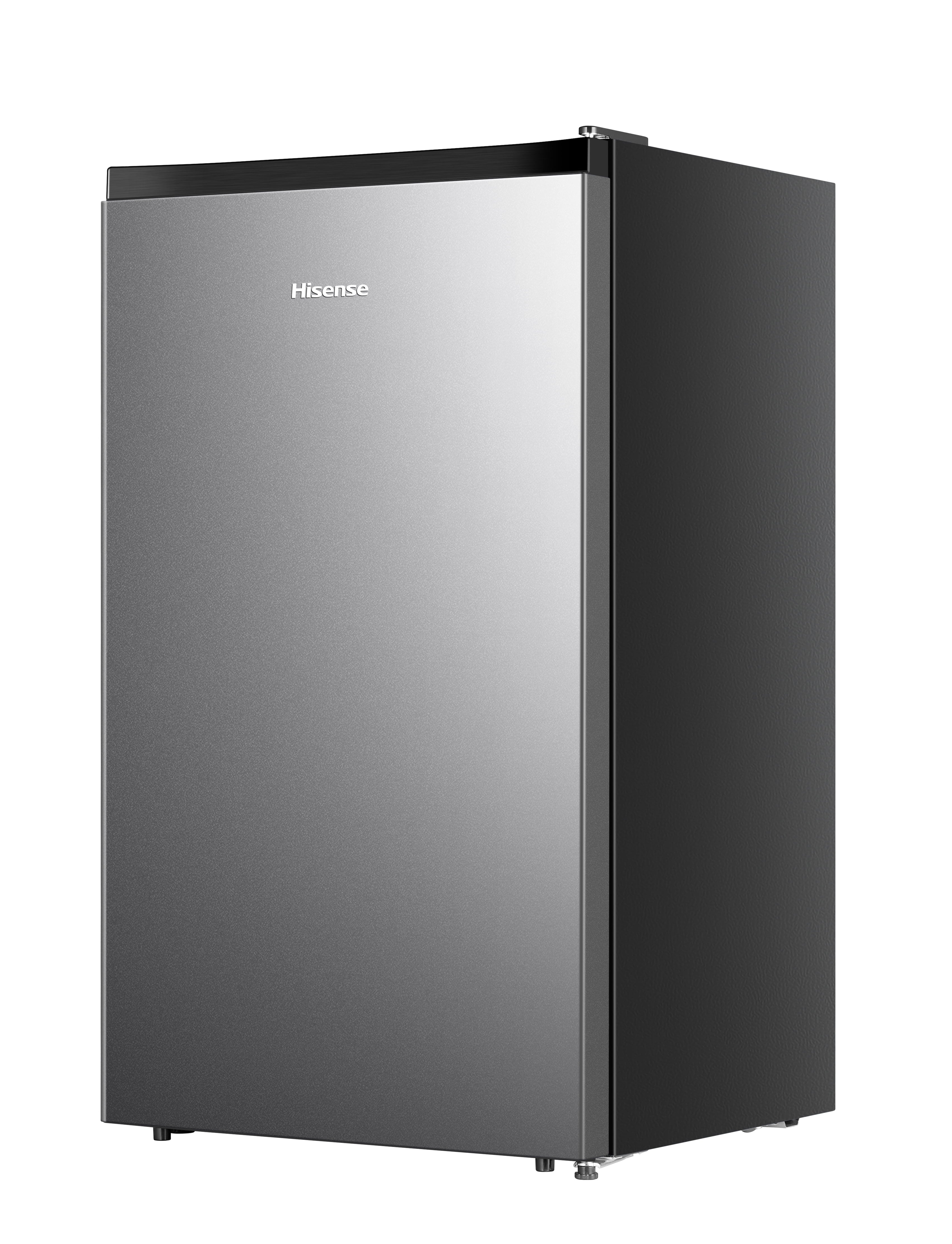 Hisense 4.4 Cu ft. Single Door Mini Fridge with Chiller, Silver 18.7" Width