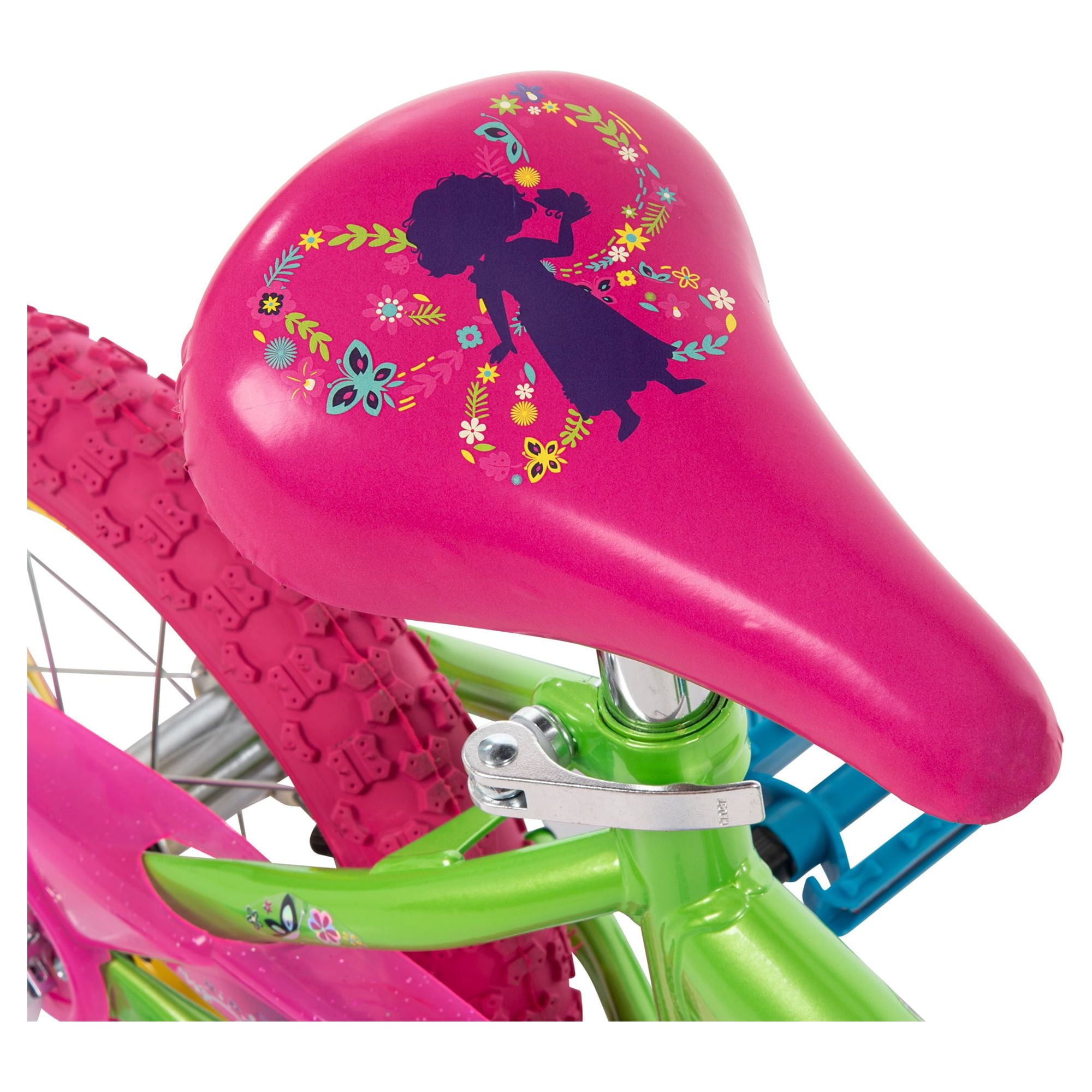 Disney Encanto 12-inch Bike for Girls, Ages 3+ Years, Pink/Green/Blue, by Huffy