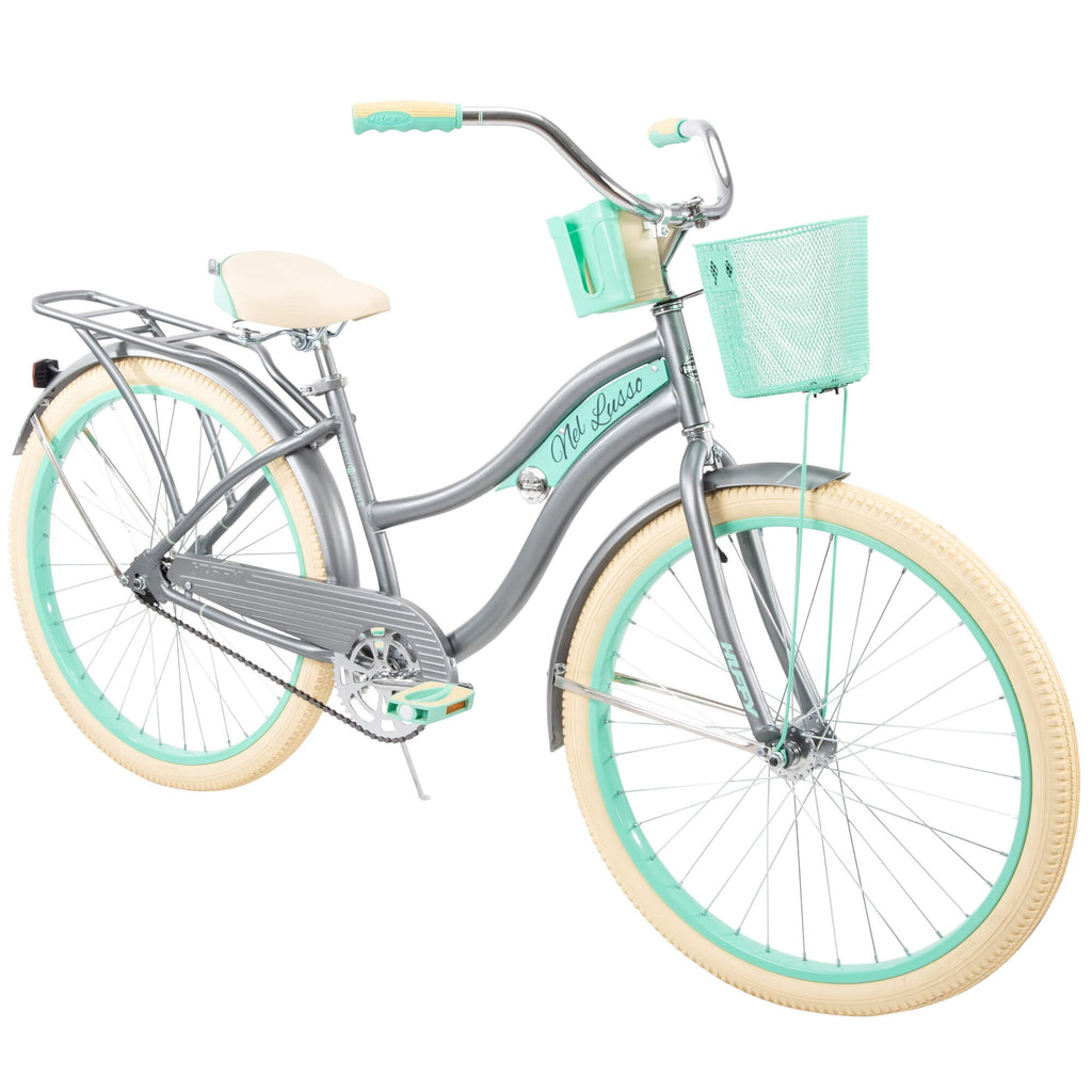 Huffy 26" Nel Lusso Classic Cruiser Bike with Perfect Fit Frame, Women's, Ages 13" Years, Light Blue