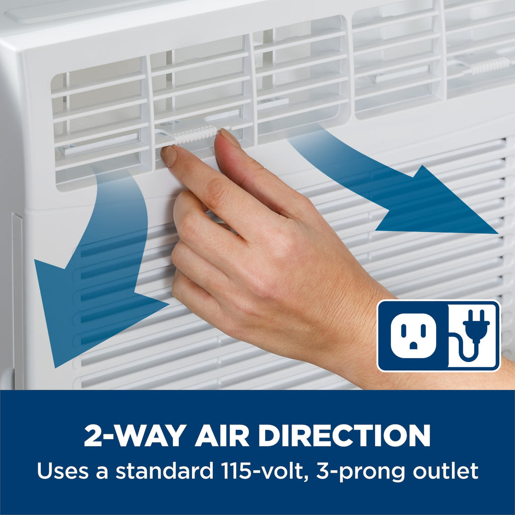 GE 6,000 BTU Window Air Conditioner, Cools up to 250 Sq ft, Easy Install Kit & Remote Included, 115V