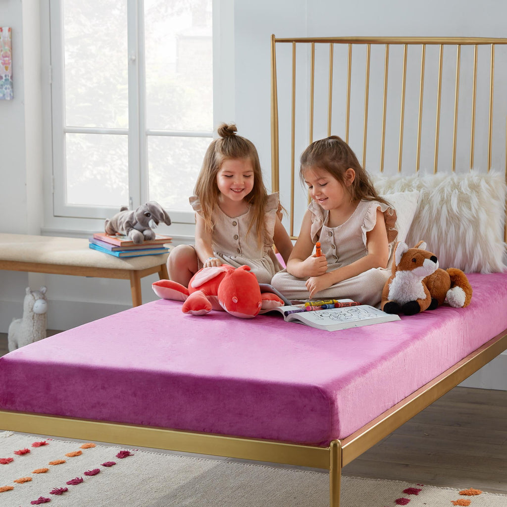 Rest Haven 6" Waterproof Gel Memory Foam Kids Mattress, Twin, Blue