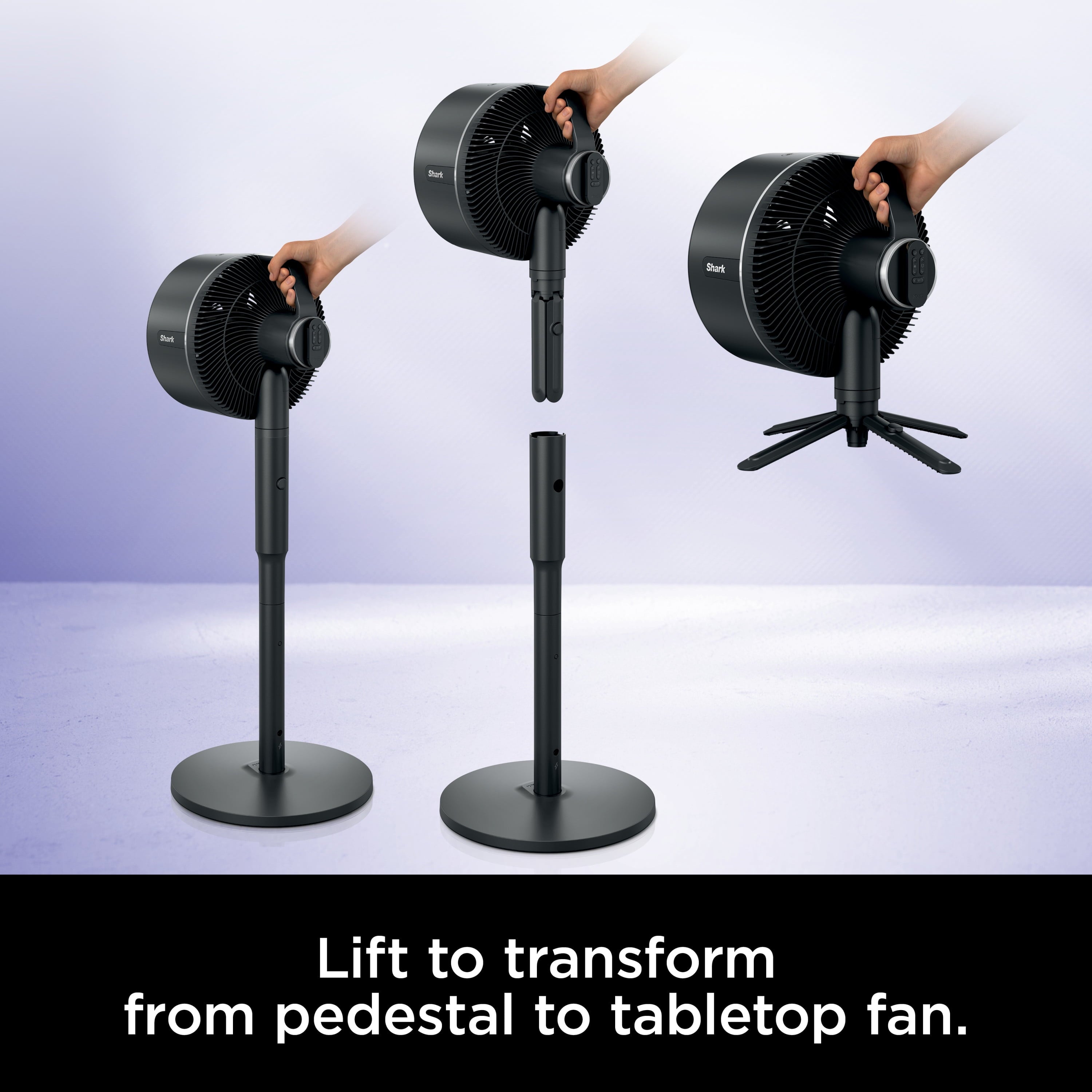 Shark FlexBreeze High-Velocity Cordless & Corded, Outdoor & Indoor Fan, Pedestal (37") to Tabletop (16"),FA200