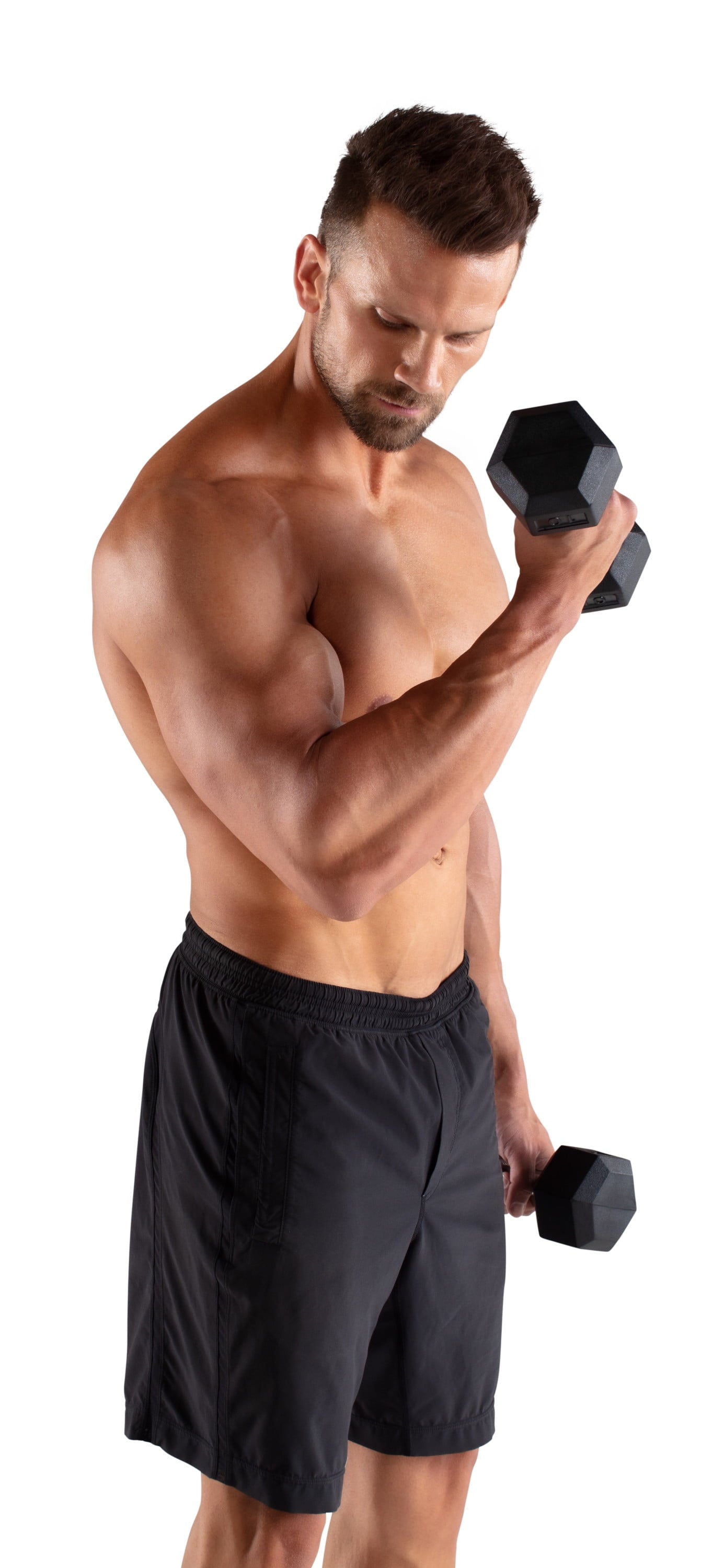 Weider, 25lb Rubber Hex Dumbbell, Single