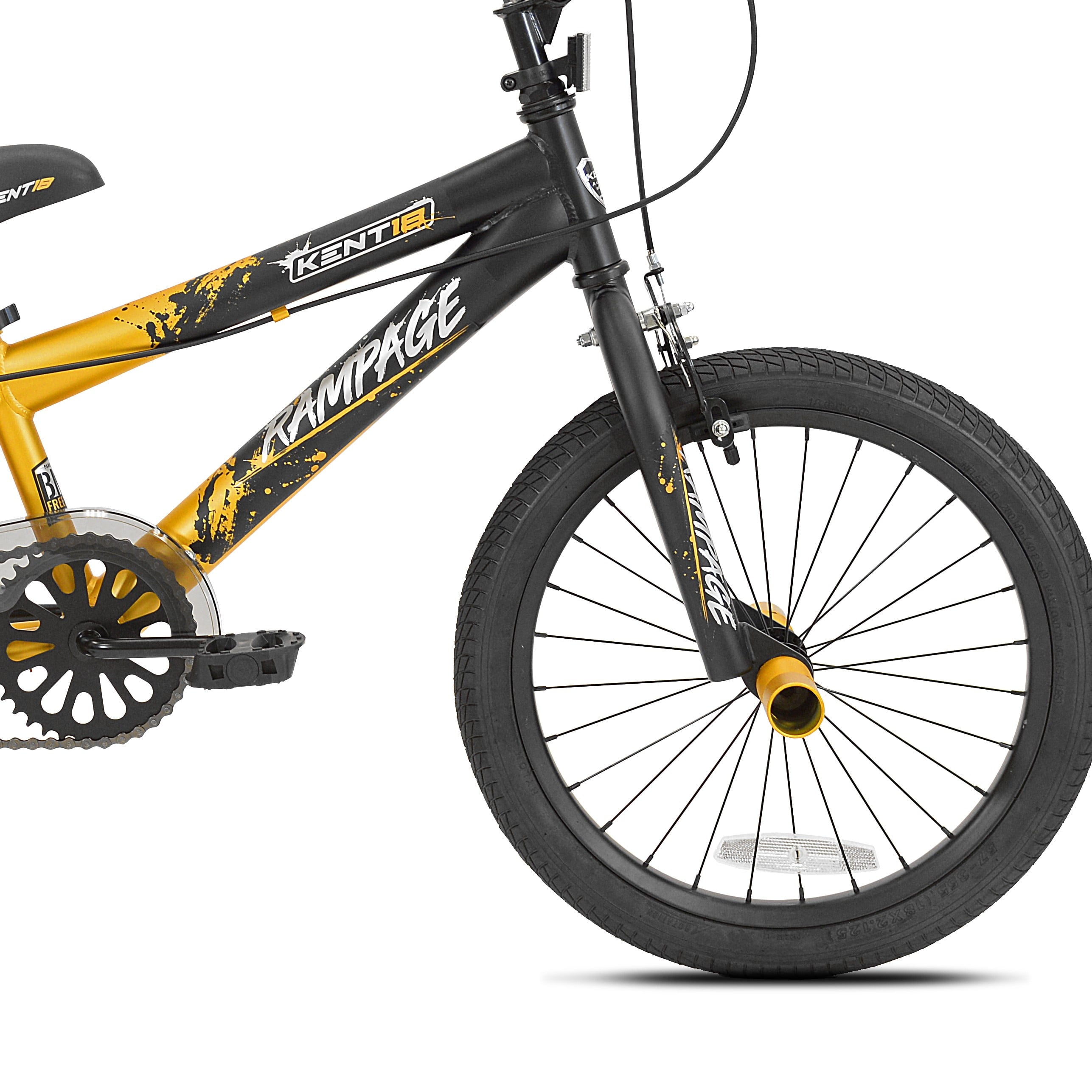 Kent Bicycle 18 In. Rampage Boy's Bike, Gold and Black
