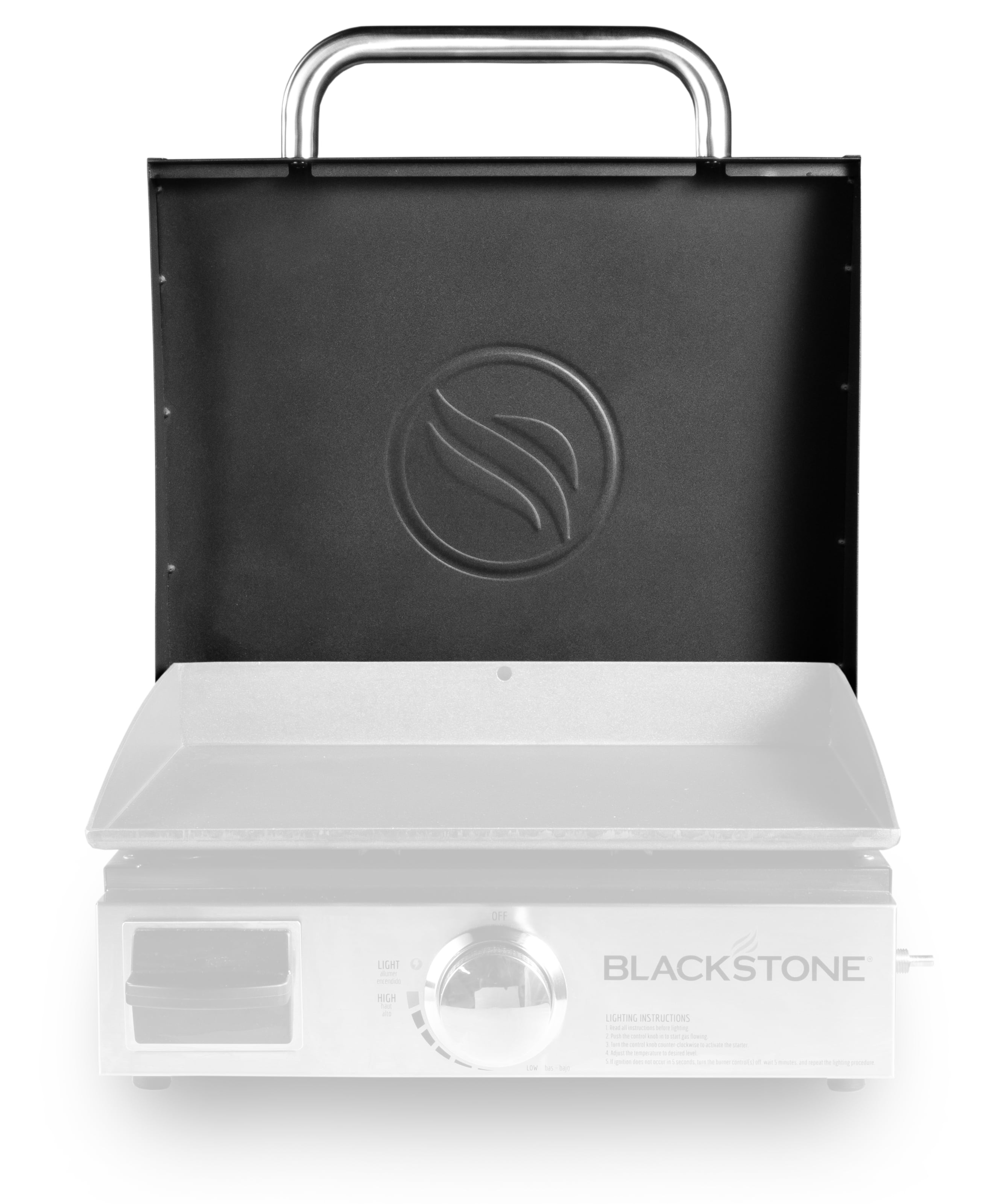 Blackstone 17" Griddle Hood, Black, Front Grease Only models
