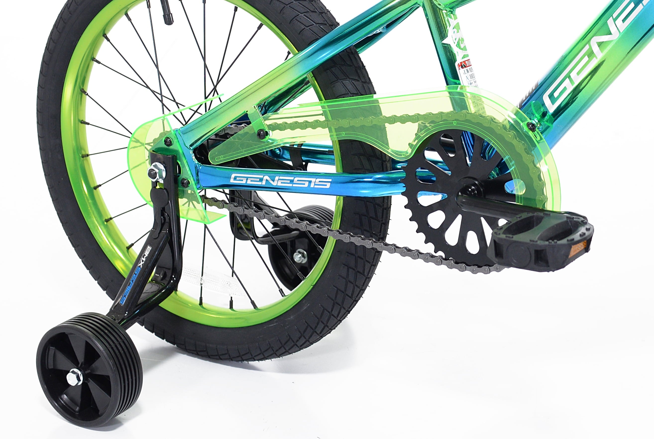 Genesis 18" Glitch Boy's BMX Bike, Blue/Green