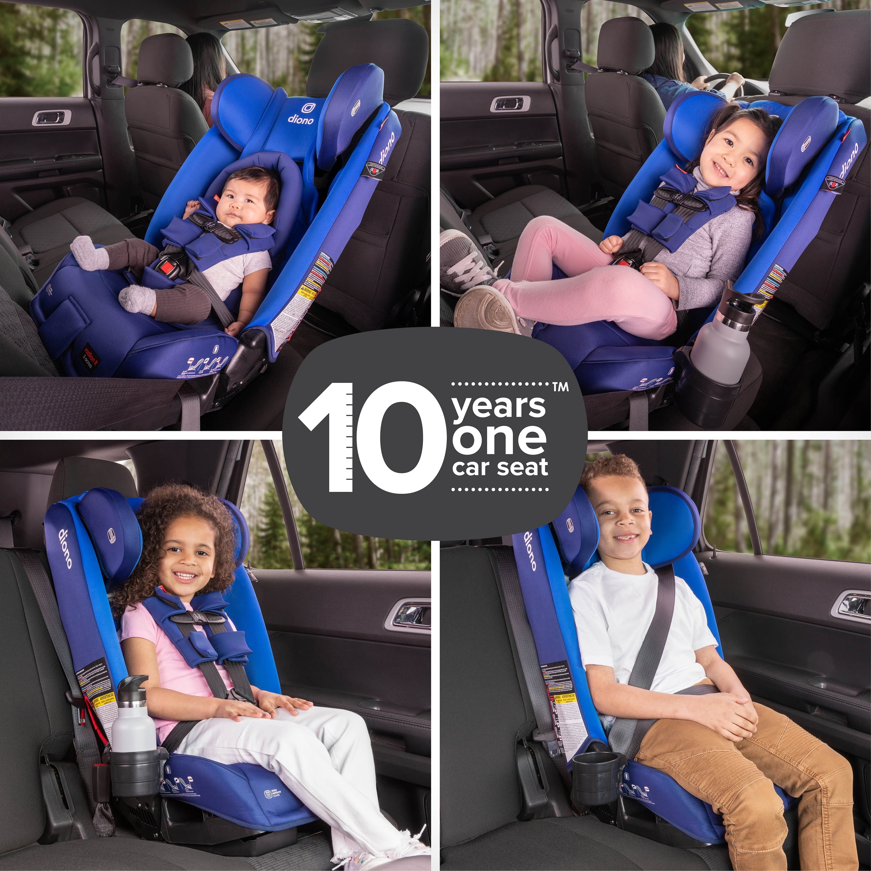 Diono Radian 3RX All-in-One Convertible Car Seat, Black Jet