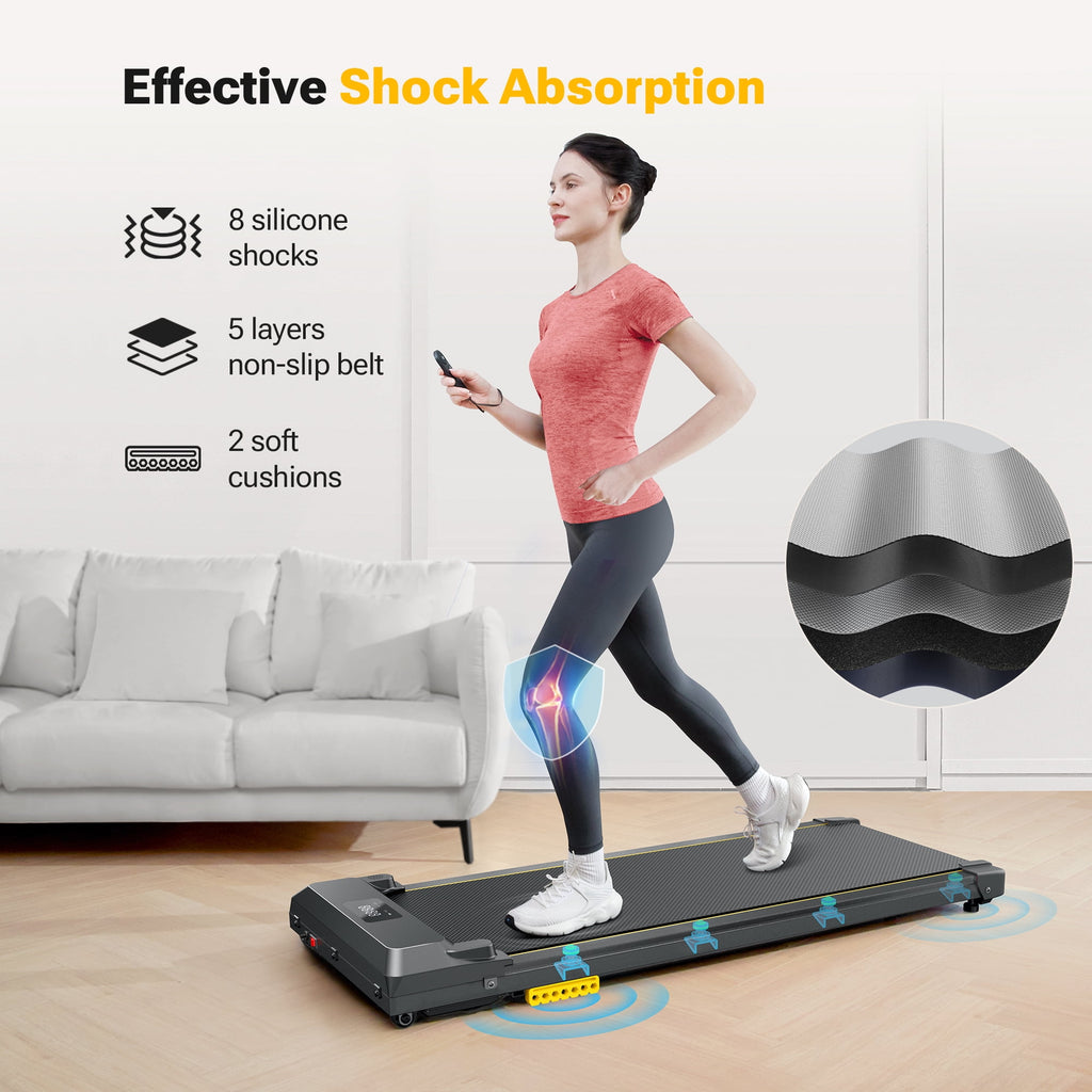 Walking Pad 2 in 1 Under Desk Treadmill with Remote Control Mini Portable Treadmill for Home Office