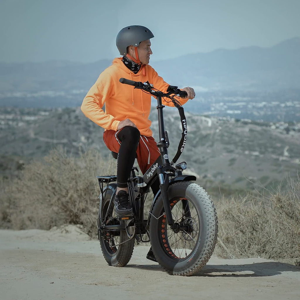 Heybike Mars Electric Bike for Adults, Foldable 20" x 4.0 Fat Tire Electric Bicycle with 500W Motor, 48V 12.5AH Removable Battery, Shimano 7 Speed Commuting Hybrid Ebike
