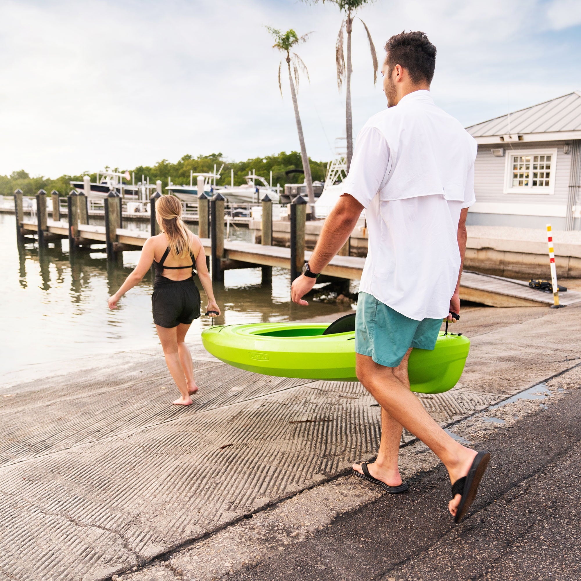 Lifetime Pacer 8 ft Sit-In Kayak (Paddle Included), Orange