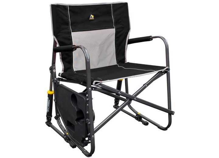 GCI Outdoor Freestyle Rocker XL Heavy Duty Folding Rocking Camping Chair, Pewter