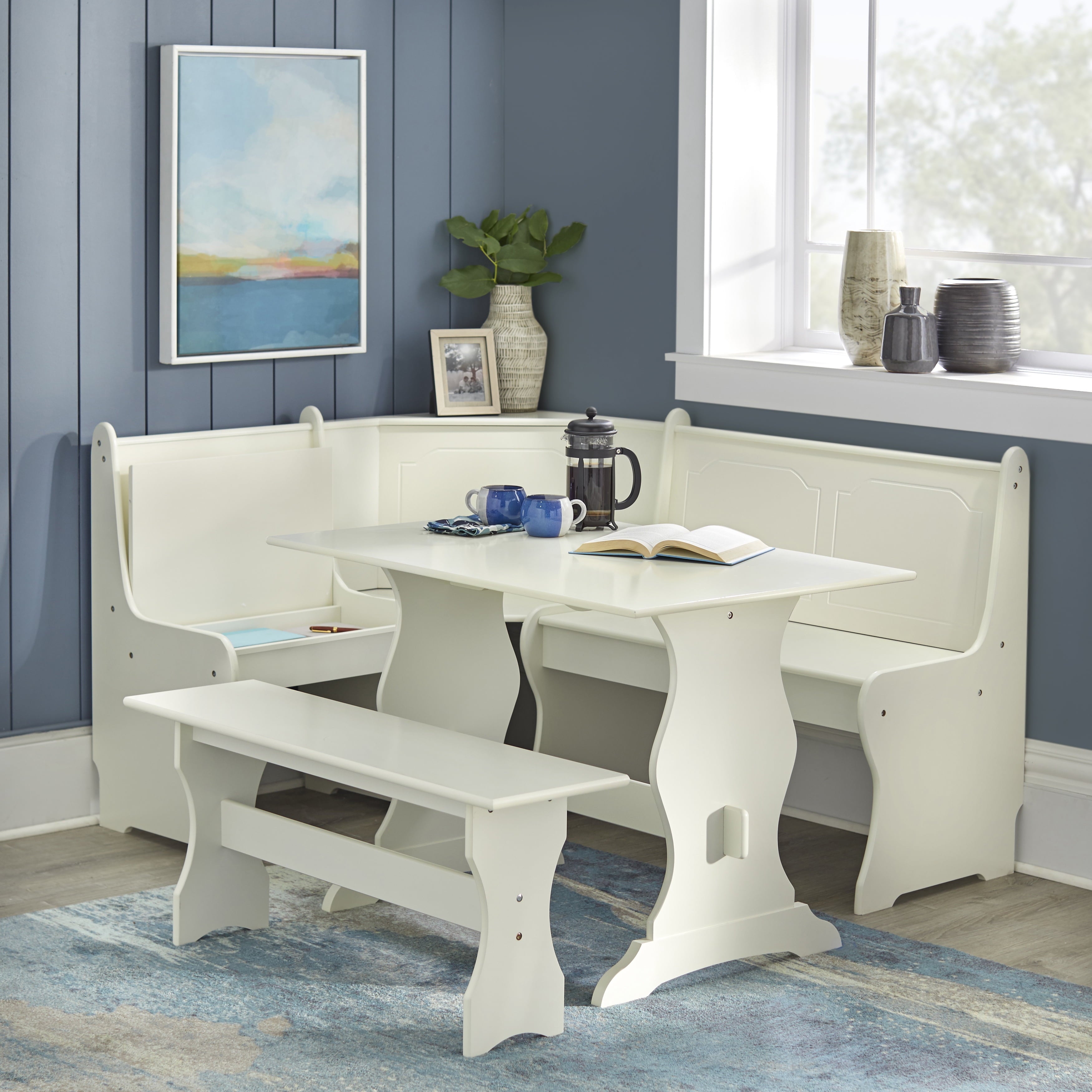 TMS Corner Reversible Dining Breakfast Nook with Storage, Espresso